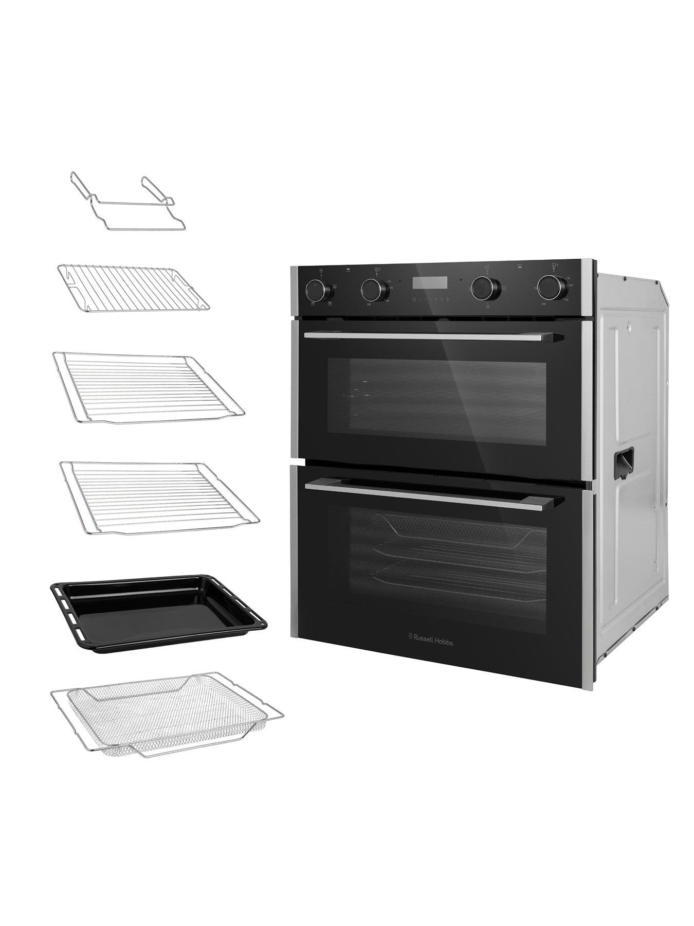 Image 3 of 3 of Russell Hobbs RH72DEO1003BS Built-In 92L Electric Double Oven in Black with Stainless Steel Strips?