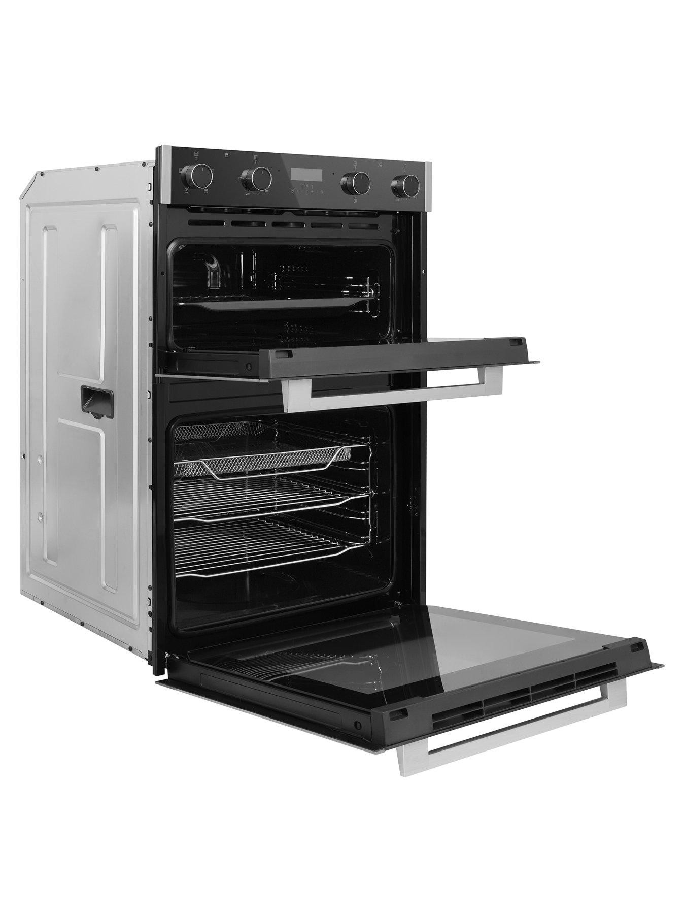 Image 2 of 3 of Russell Hobbs RH89DEO2003BS Built-In 110L Electric Double Oven in Black with Stainless Steel Strips?
