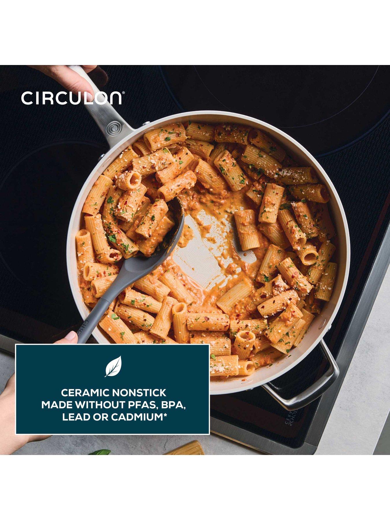 Image 4 of 8 of Circulon Halo With Laserdefense 30cm Induction Hob Ceramic Non Stick Saute Pan With Lid - Made Without Pfas, Non Toxic, Dishwasher &amp; Oven Safe