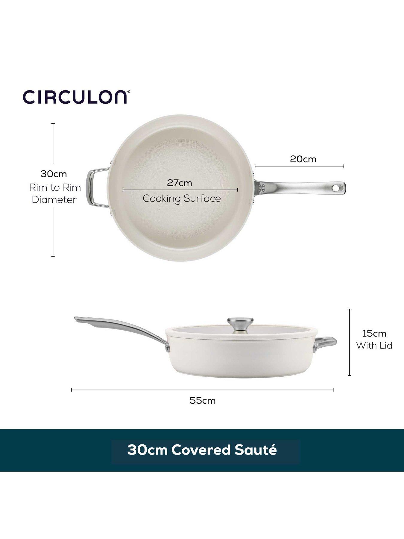 Image 7 of 8 of Circulon Halo With Laserdefense 30cm Induction Hob Ceramic Non Stick Saute Pan With Lid - Made Without Pfas, Non Toxic, Dishwasher &amp; Oven Safe