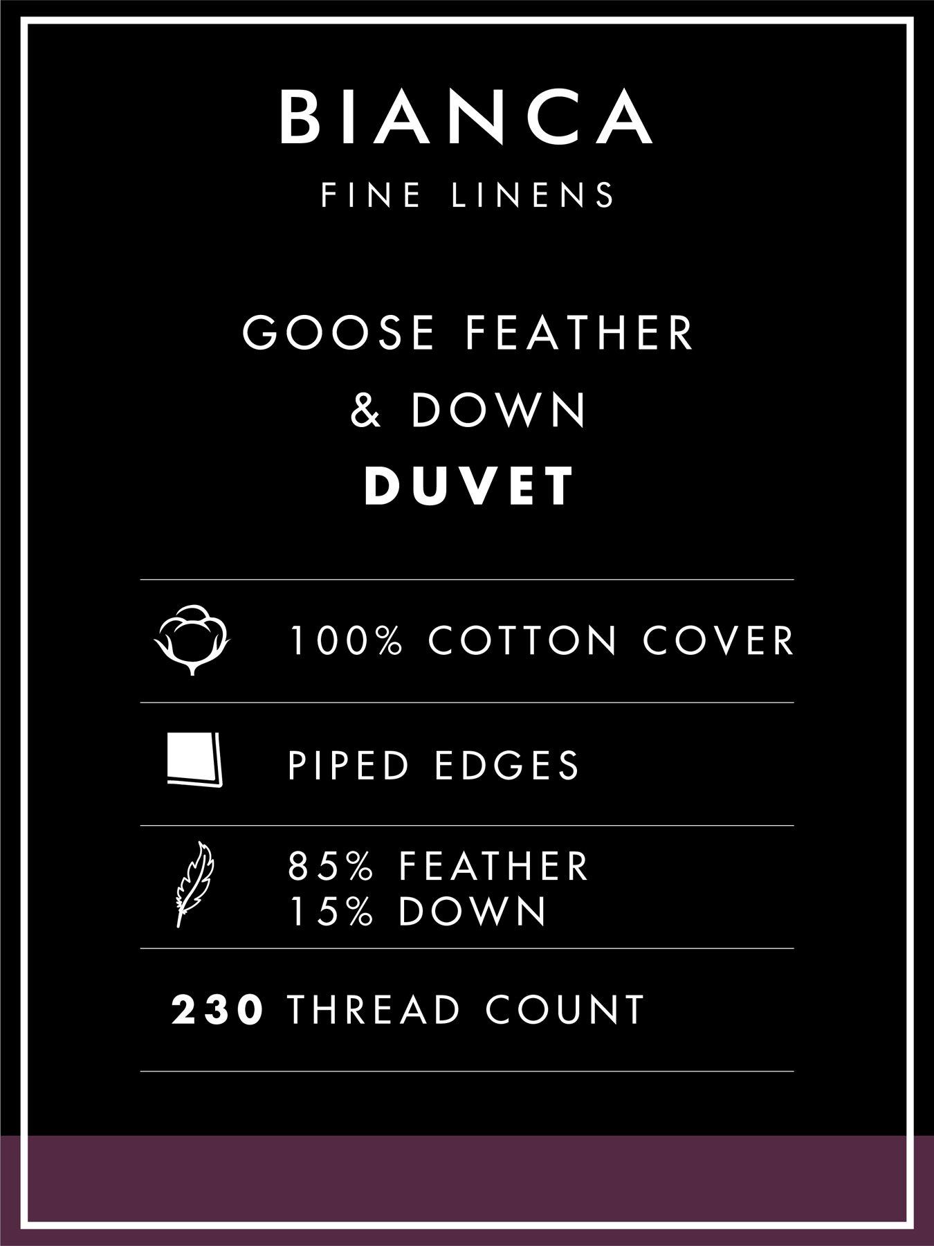 Image 4 of 4 of Bianca Goose Feather & Down Duvet - 13.5 Tog