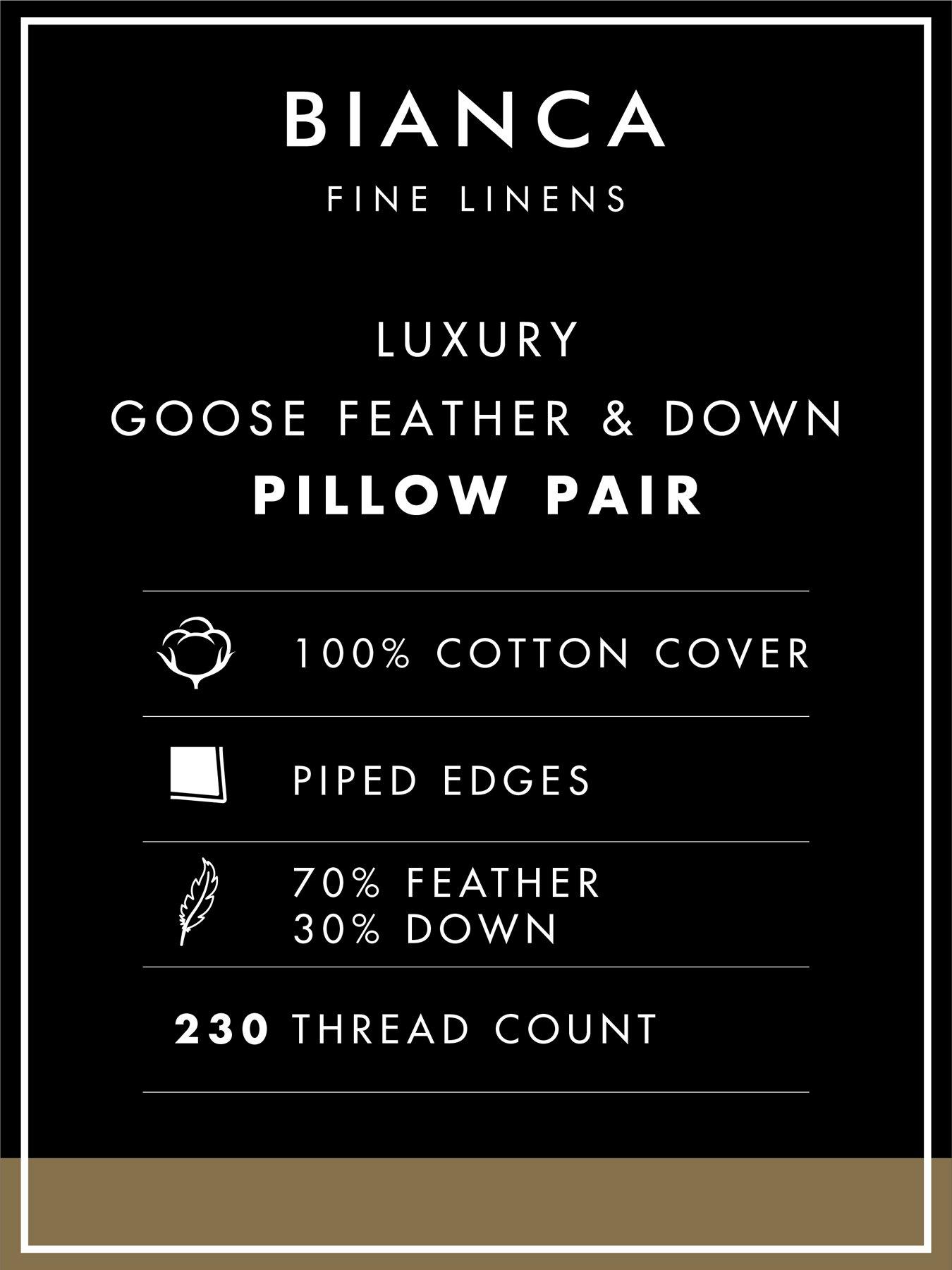 Image 4 of 4 of Bianca Pure Goose Down  Pillow Pairs