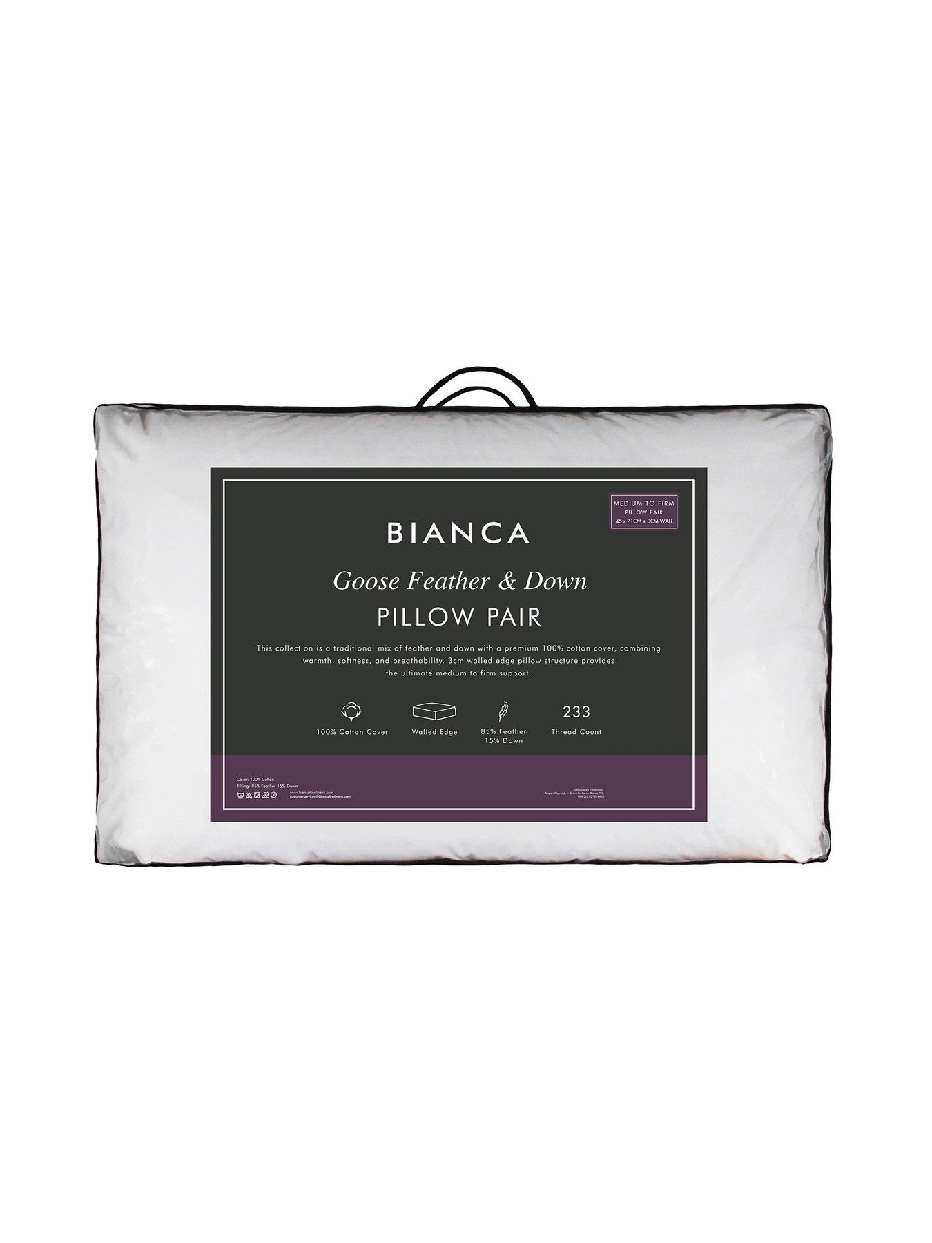 Image 3 of 4 of Bianca Goose Feather & Down  Pillow Pairs