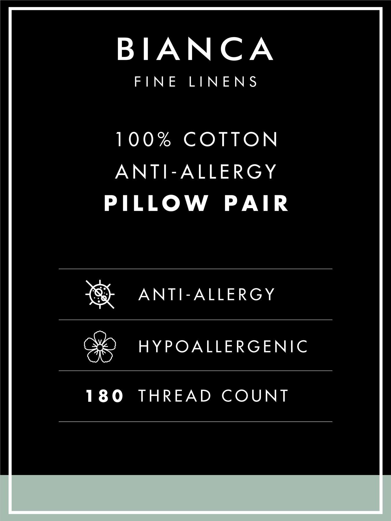 Image 4 of 4 of Bianca 180Tc Cotton Anti Allergy Pillow Pairs