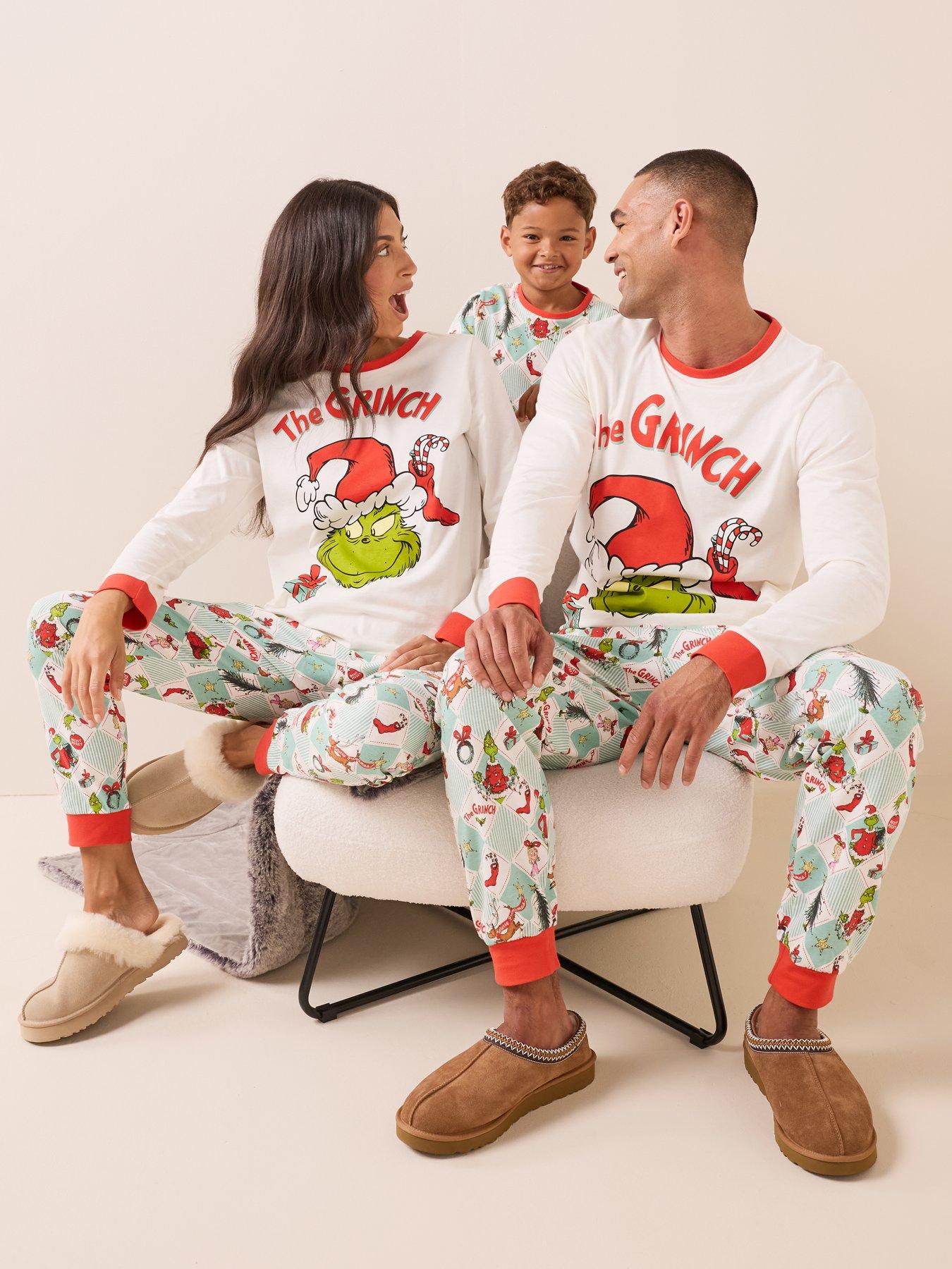 The Very Collection Ladies Grinch Christmas Family Pyjama - Green