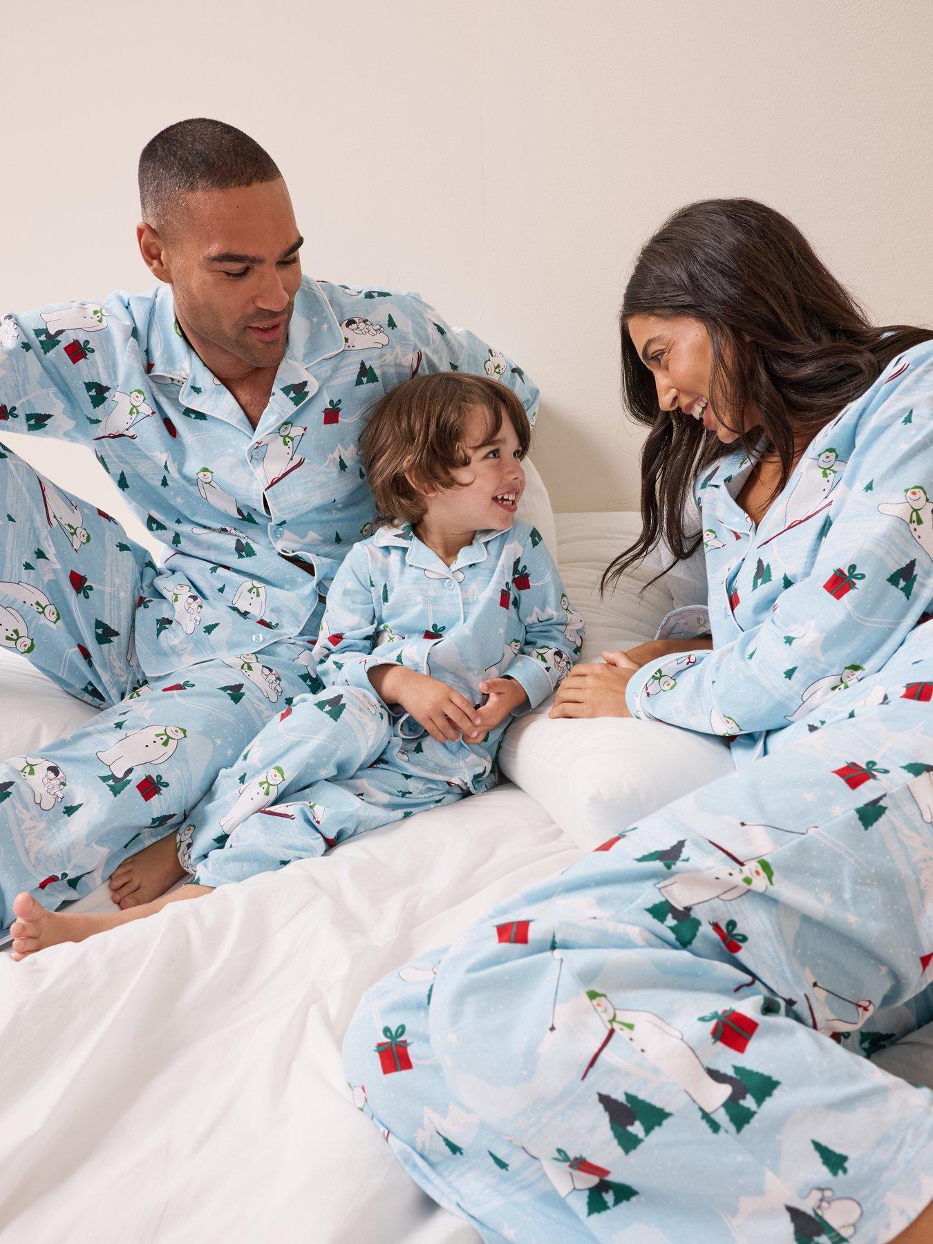 Image 1 of 7 of The Very Collection Womens The Snowman Family Christmas Revere Pyjama