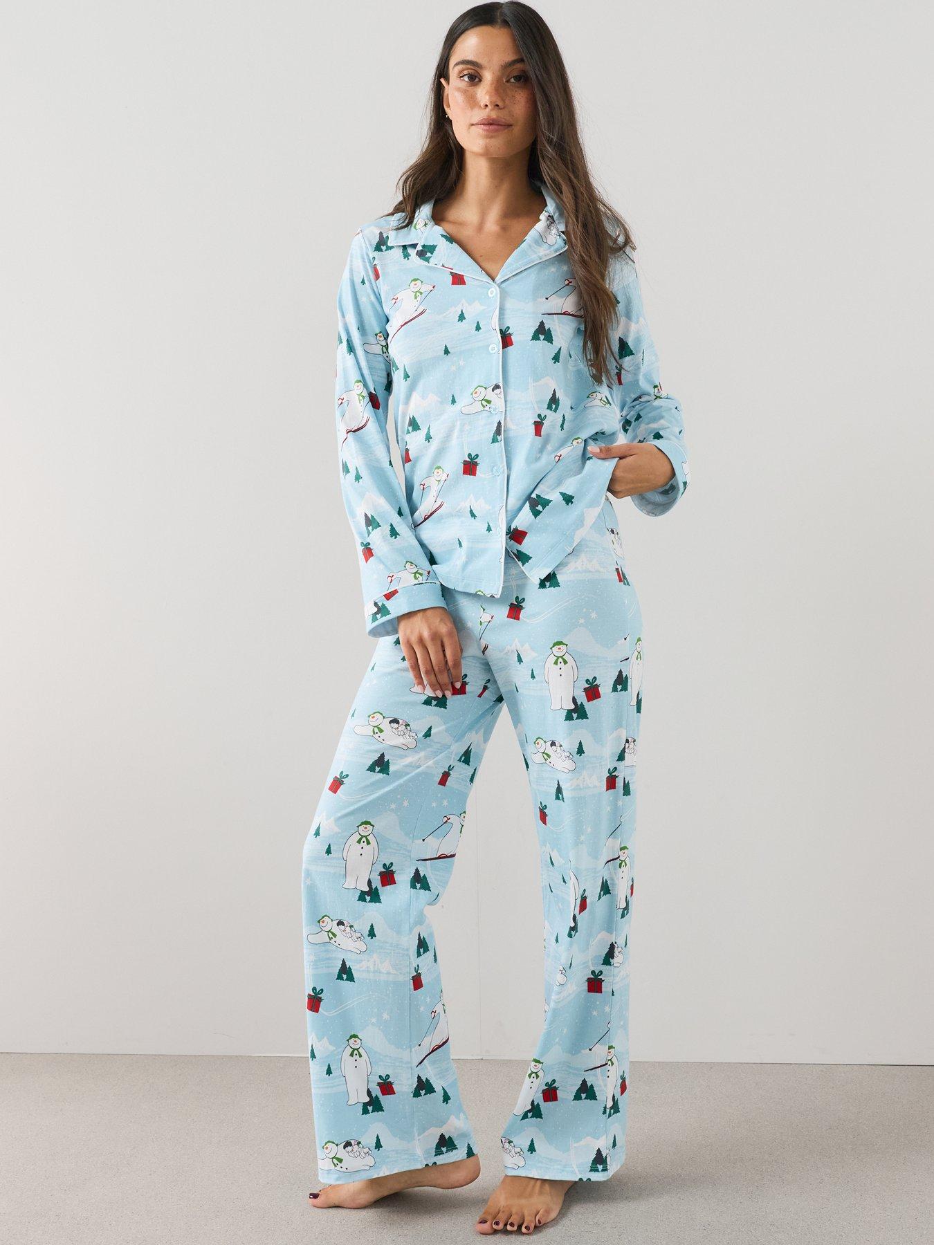 Image 4 of 7 of The Very Collection Womens The Snowman Family Christmas Revere Pyjama