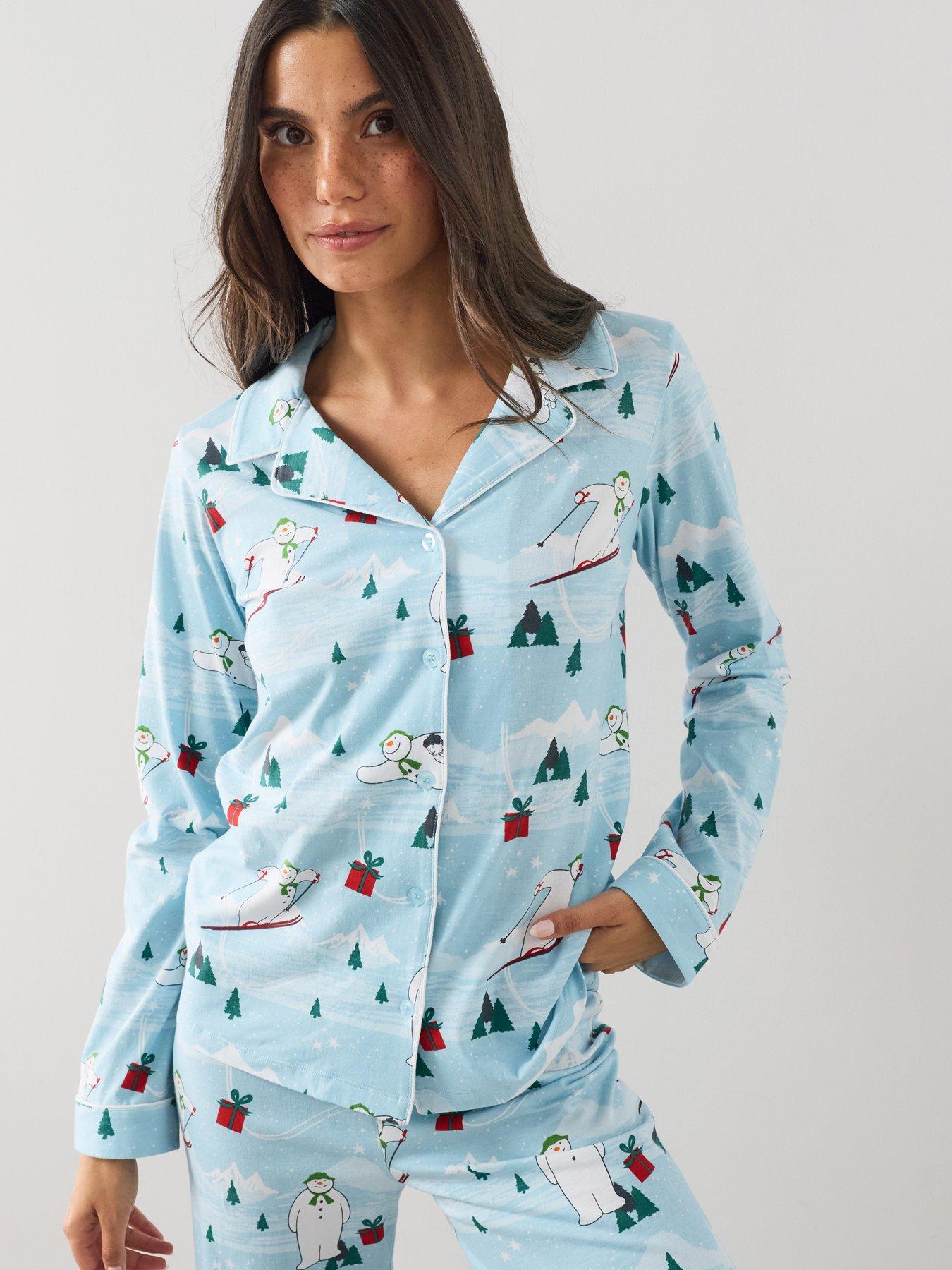 Image 5 of 7 of The Very Collection Womens The Snowman Family Christmas Revere Pyjama