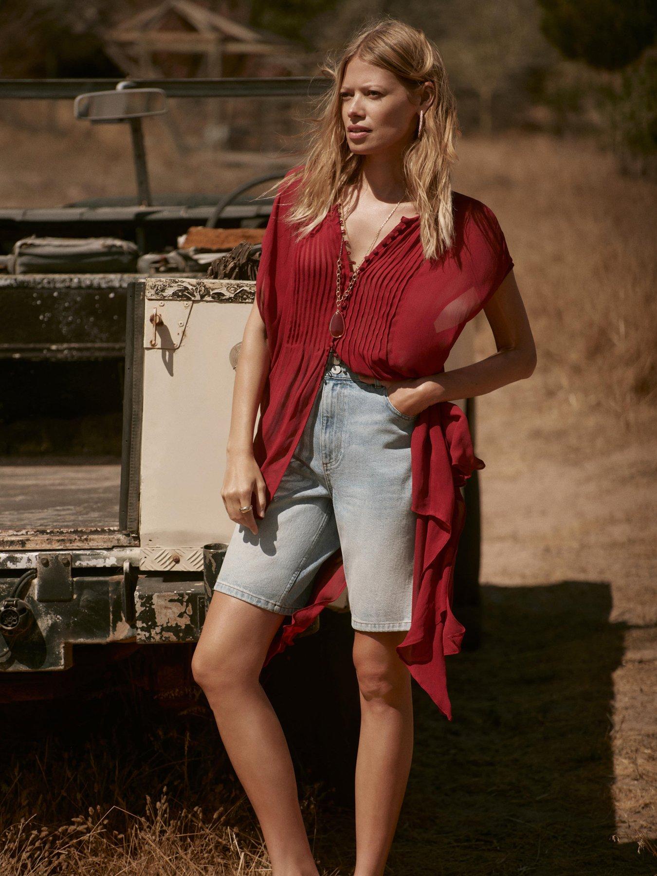 Mint Velvet Burgundy Tunic Top