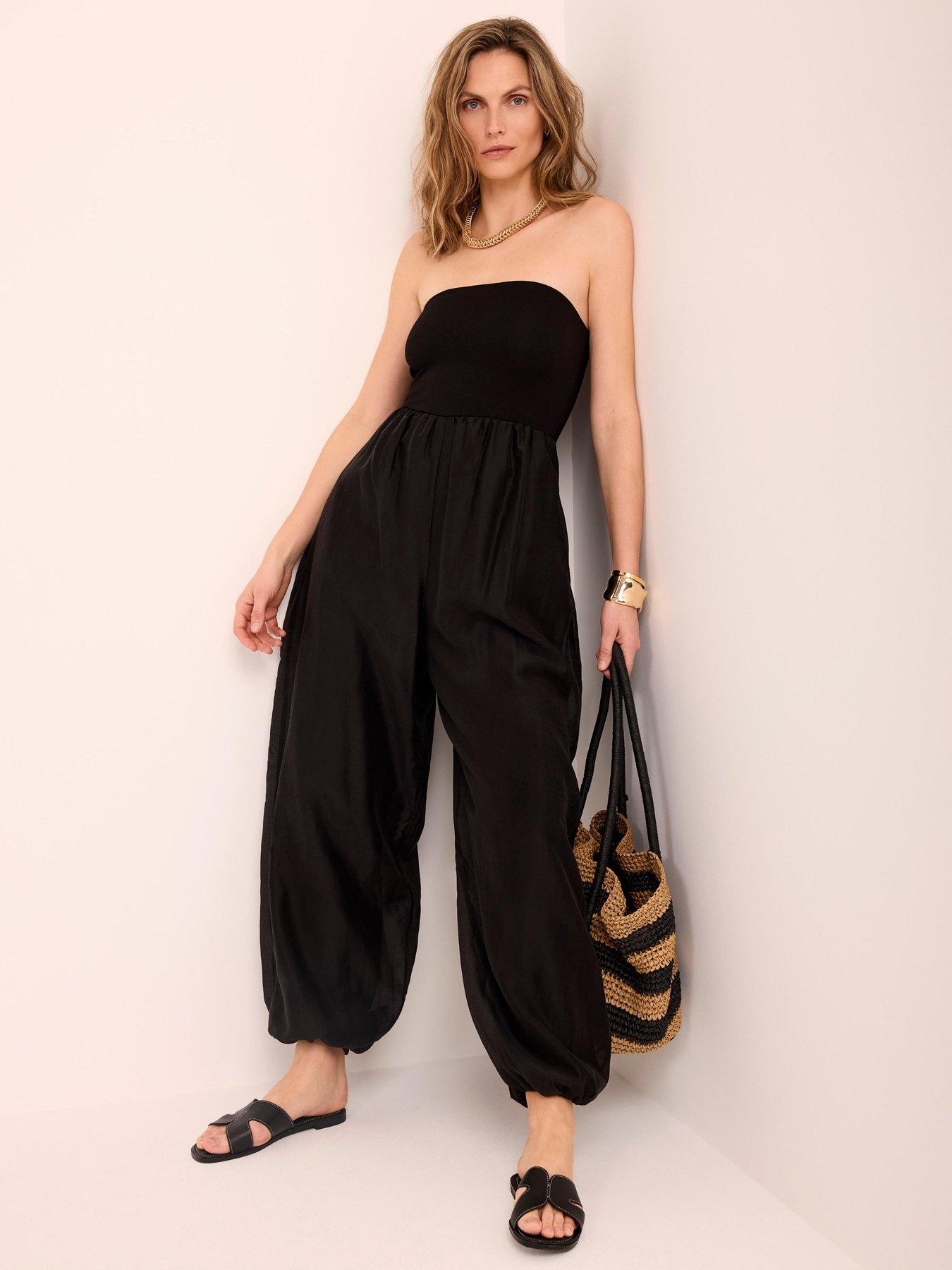 Image 2 of 6 of Mint Velvet Balloon Jumpsuit - Black