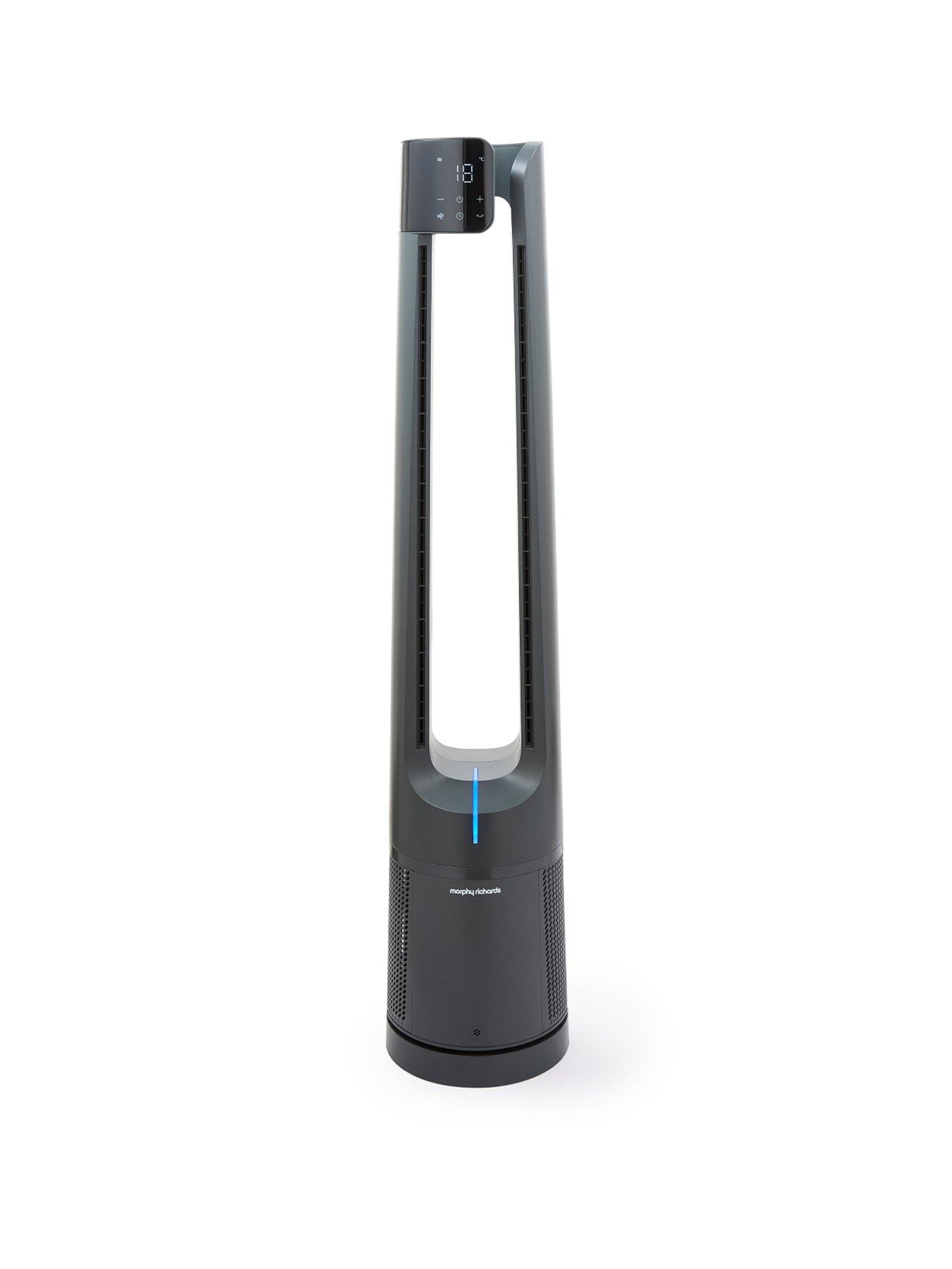 Image 1 of 8 of Morphy Richards AirFlex 42" Bladeless Tower Fan & Air Purifier with Remote Control - Grey