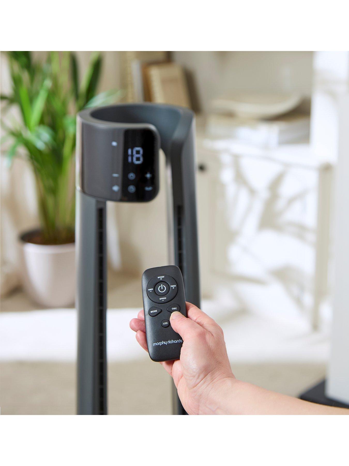 Image 6 of 8 of Morphy Richards AirFlex 42" Bladeless Tower Fan & Air Purifier with Remote Control - Grey
