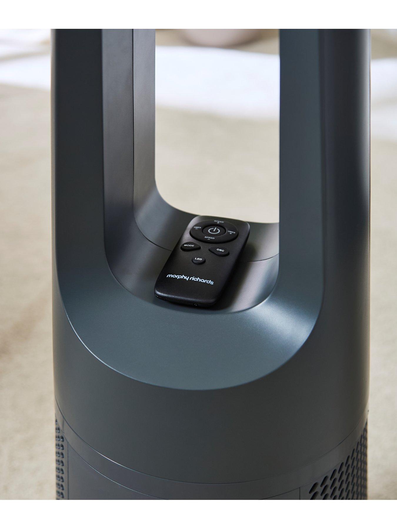 Image 7 of 8 of Morphy Richards AirFlex 42" Bladeless Tower Fan & Air Purifier with Remote Control - Grey