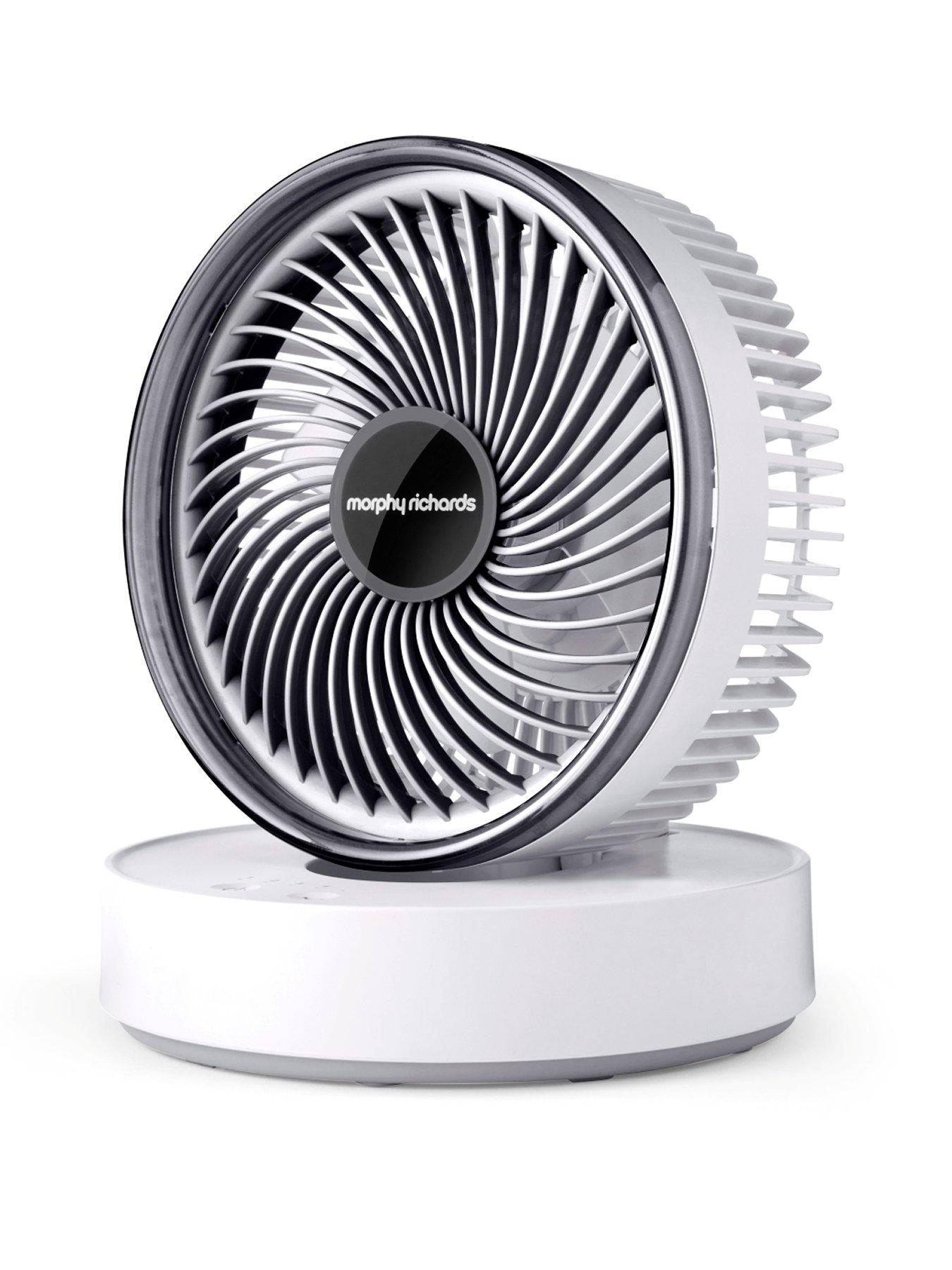 Morphy Richards Airflex 6" Portable Oscillating Usb Fan White/Grey