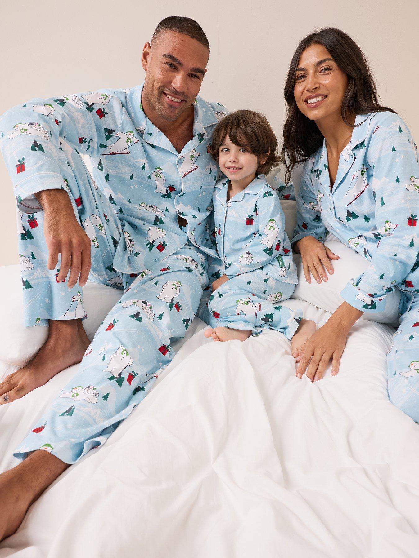 Image 1 of 6 of The Very Collection Kids The Snowman Family Christmas Revere Pyjama