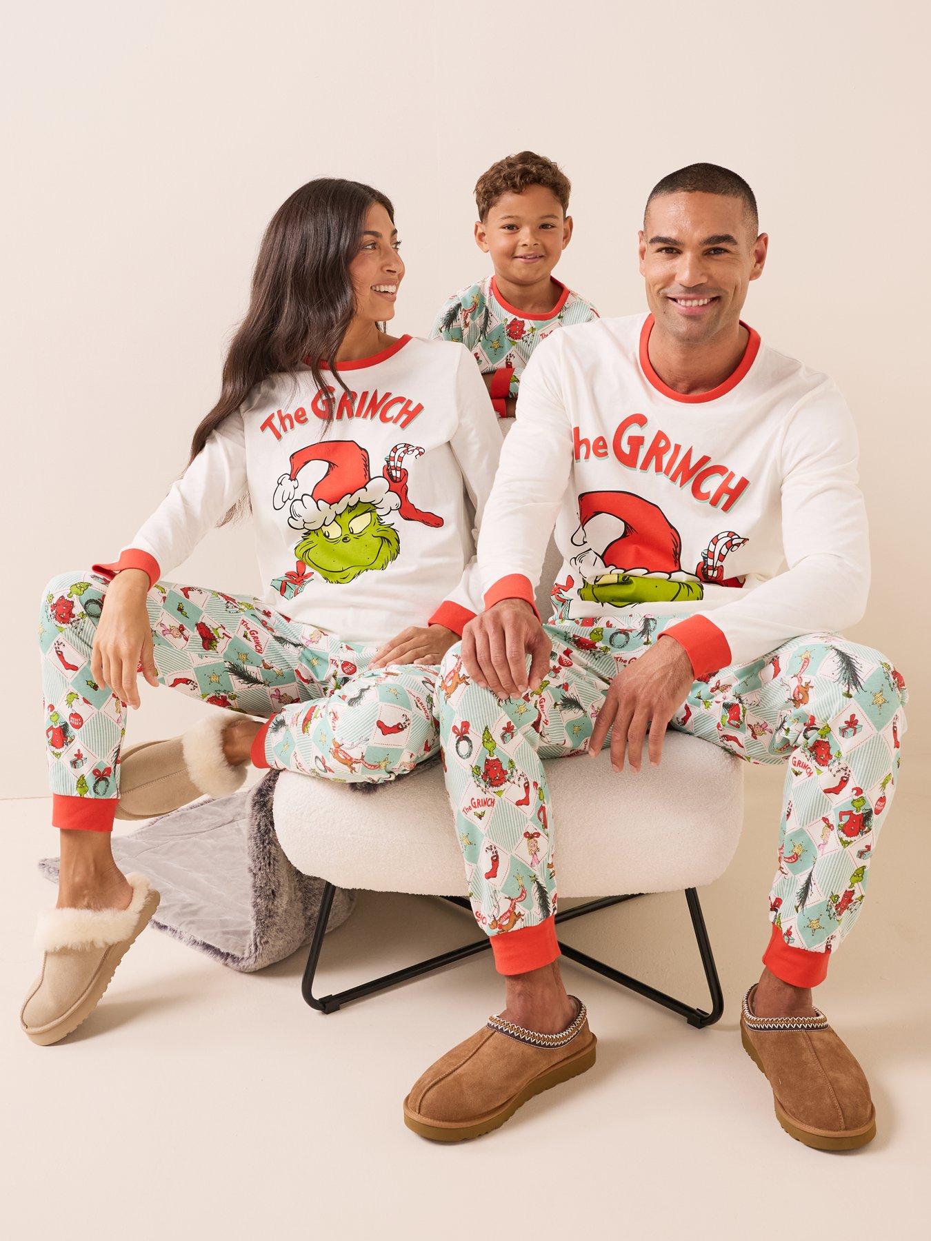 Image 1 of 6 of The Very Collection Mens The Grinch Christmas Family Pyjama