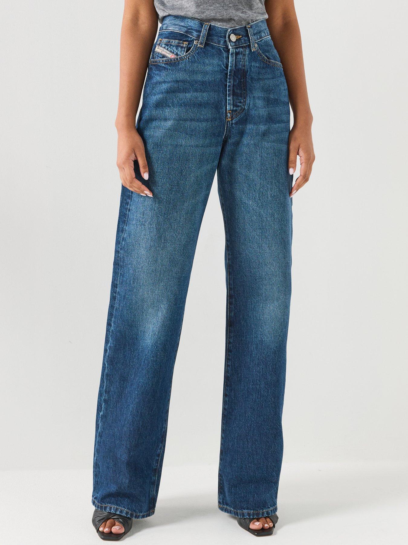 Diesel 1971 D-Sent High Waist Straight Leg Jeans, Blue, Size 30, Women