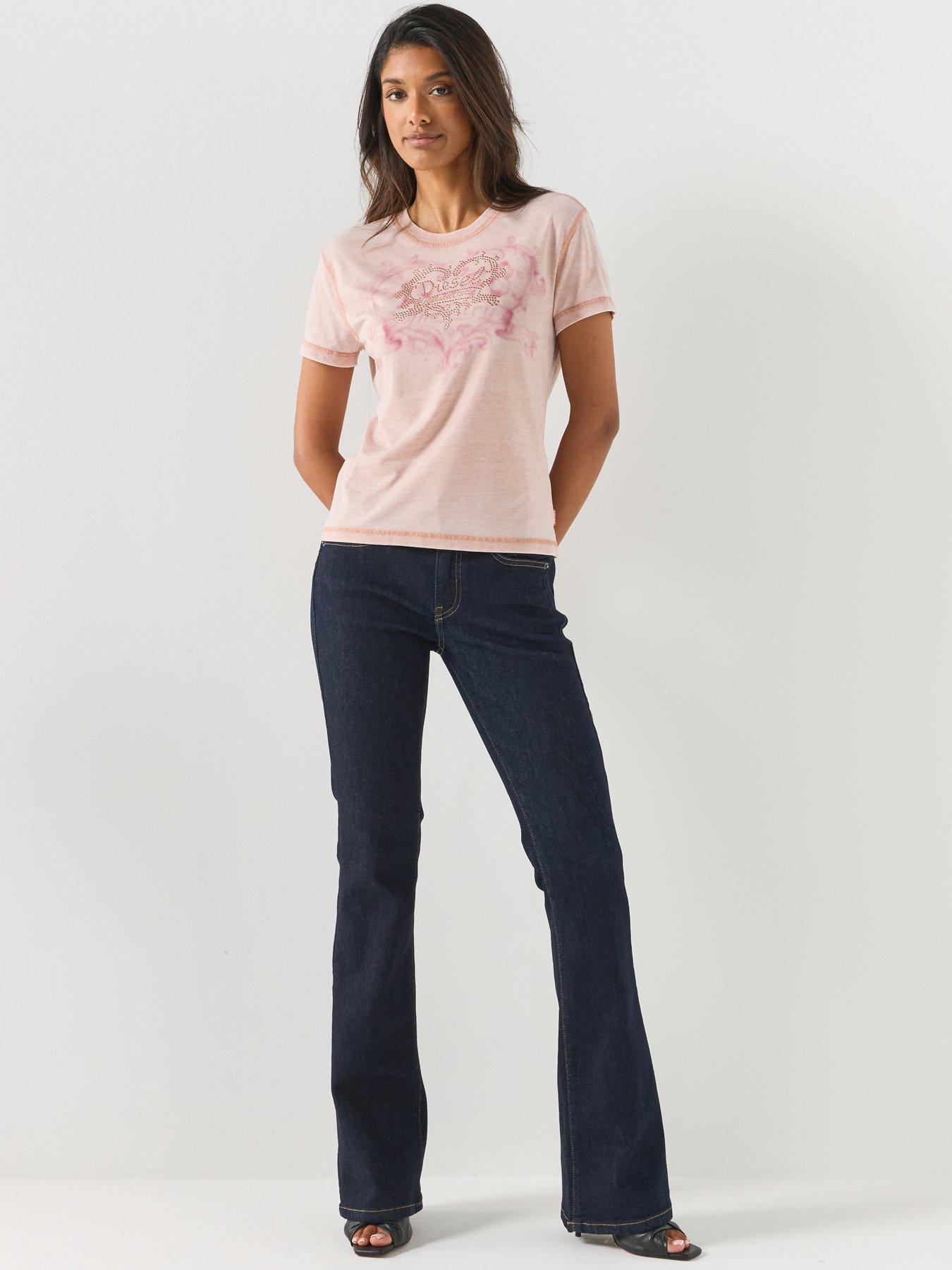 Image 3 of 6 of Diesel Bootcut Jeans Low Waist 1969 D-Ebbey - Blue