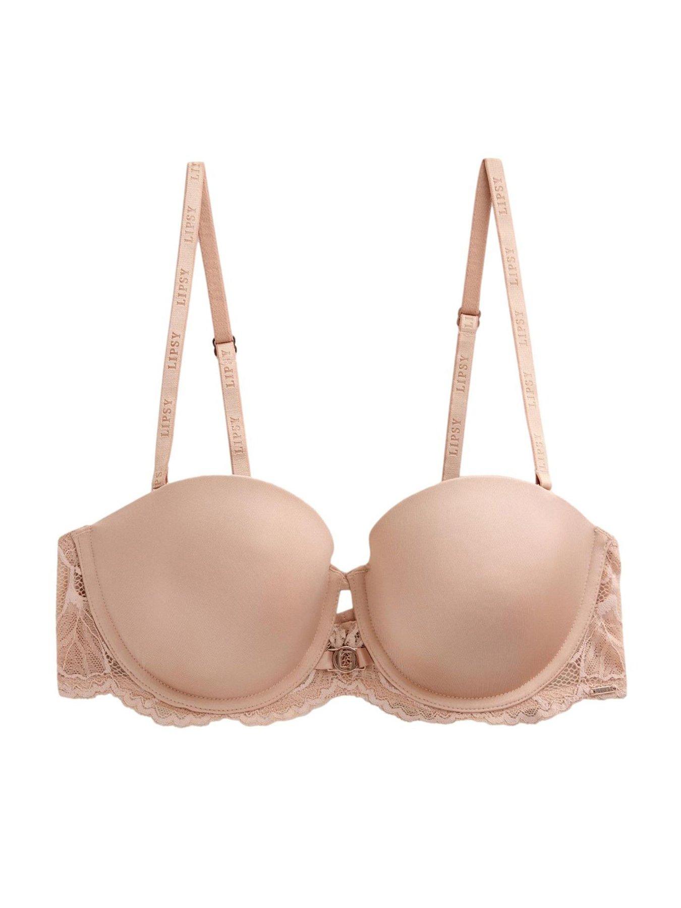 Lipsy Flower Lace Multiway Bra - Nude