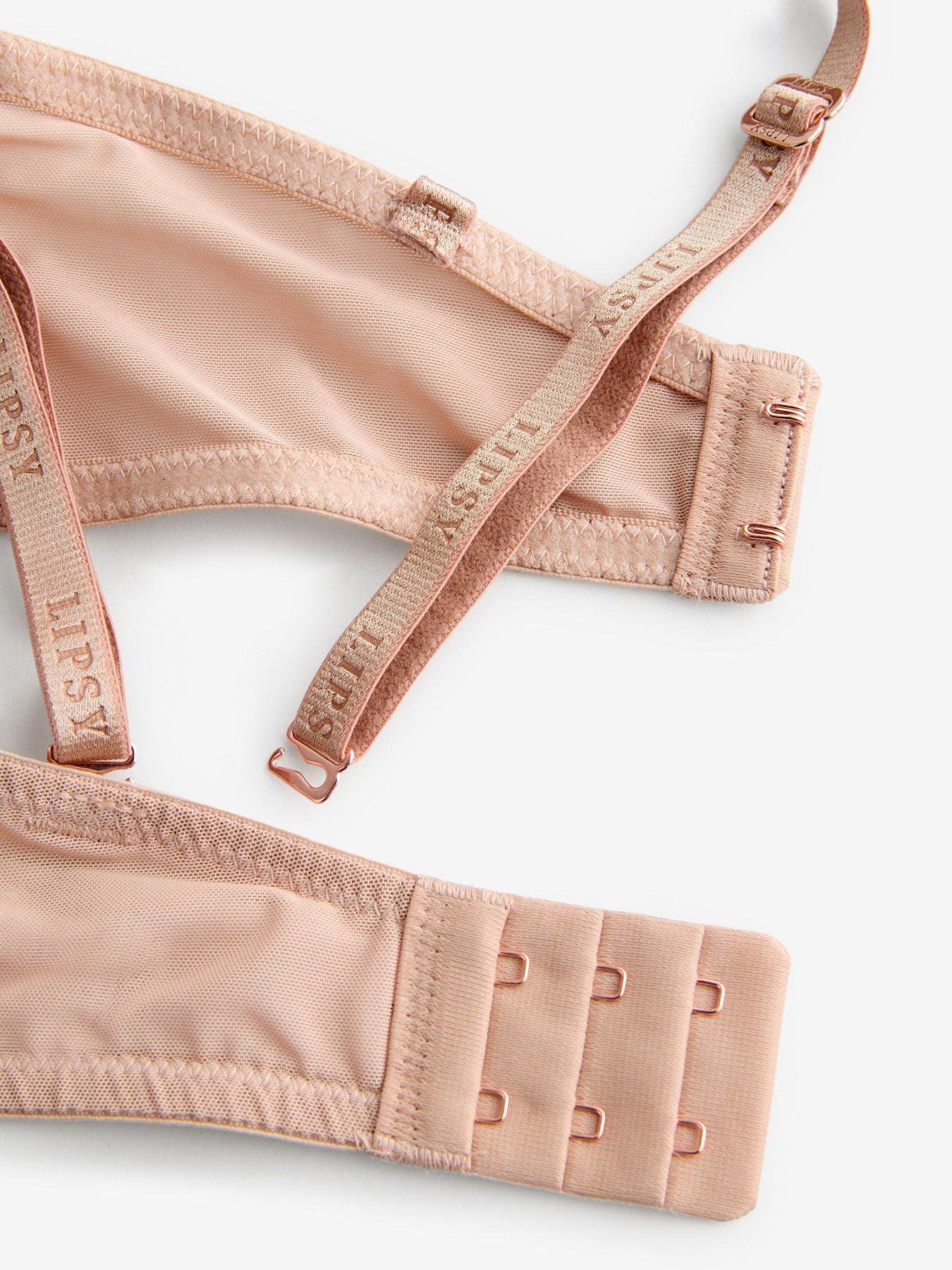 Image 2 of 4 of Lipsy Flower Lace Multiway Bra - Nude