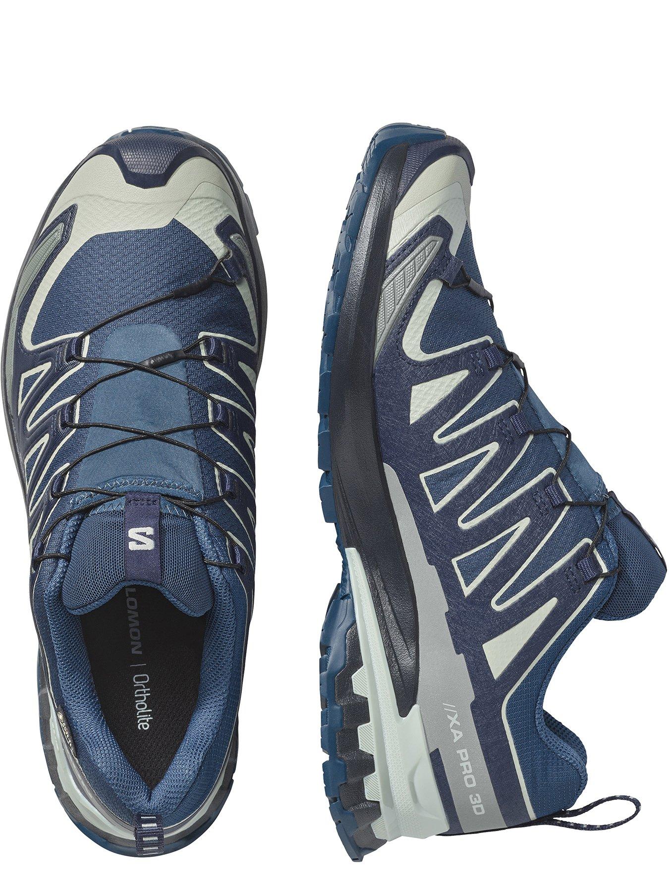 Image 4 of 6 of Salomon Mens XA PRO 3D GORE-TEX Trail Grip Quick-Pull Trainers - Blue