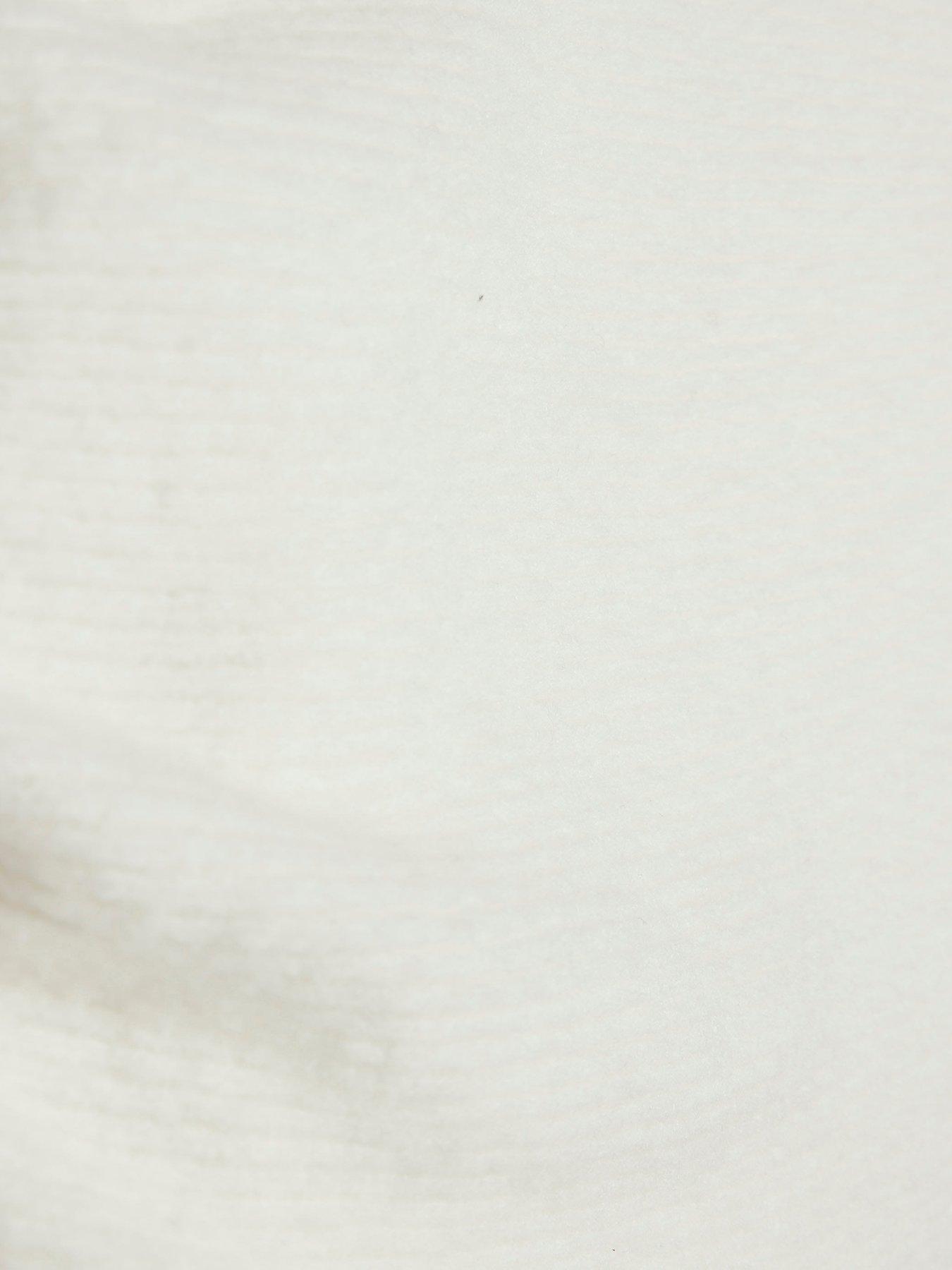 Image 6 of 6 of River Island Womens Bardot Off-Shoulder Cotton Mini Jumper Dress - Cream