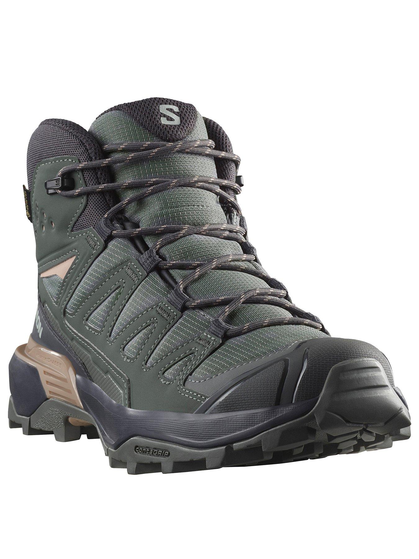 Image 2 of 6 of Salomon Women's Hiking &amp; Backpacking X Ulta 360 Mid Gore-tex Shoes - Green