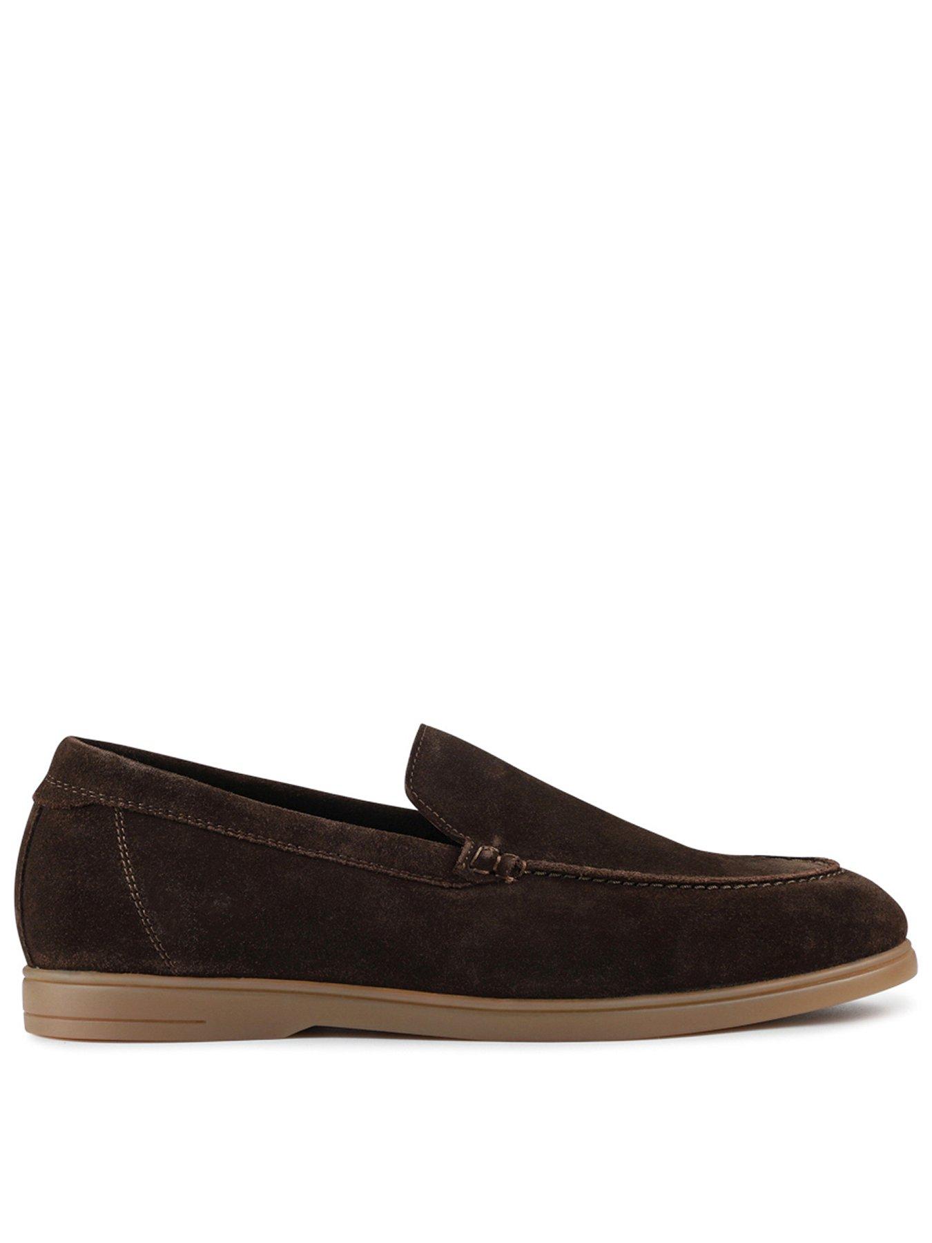 Jones Bootmaker Raiden Casual Slip On Shoes - Brown Suede