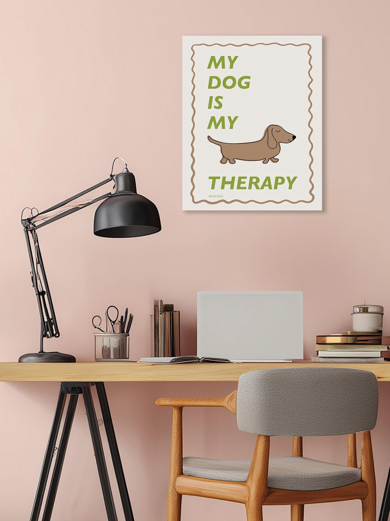 The Art Group MANDI WELTON - WOO HOO PRINTS (MY DOG IS MY THERAPY) 40X50