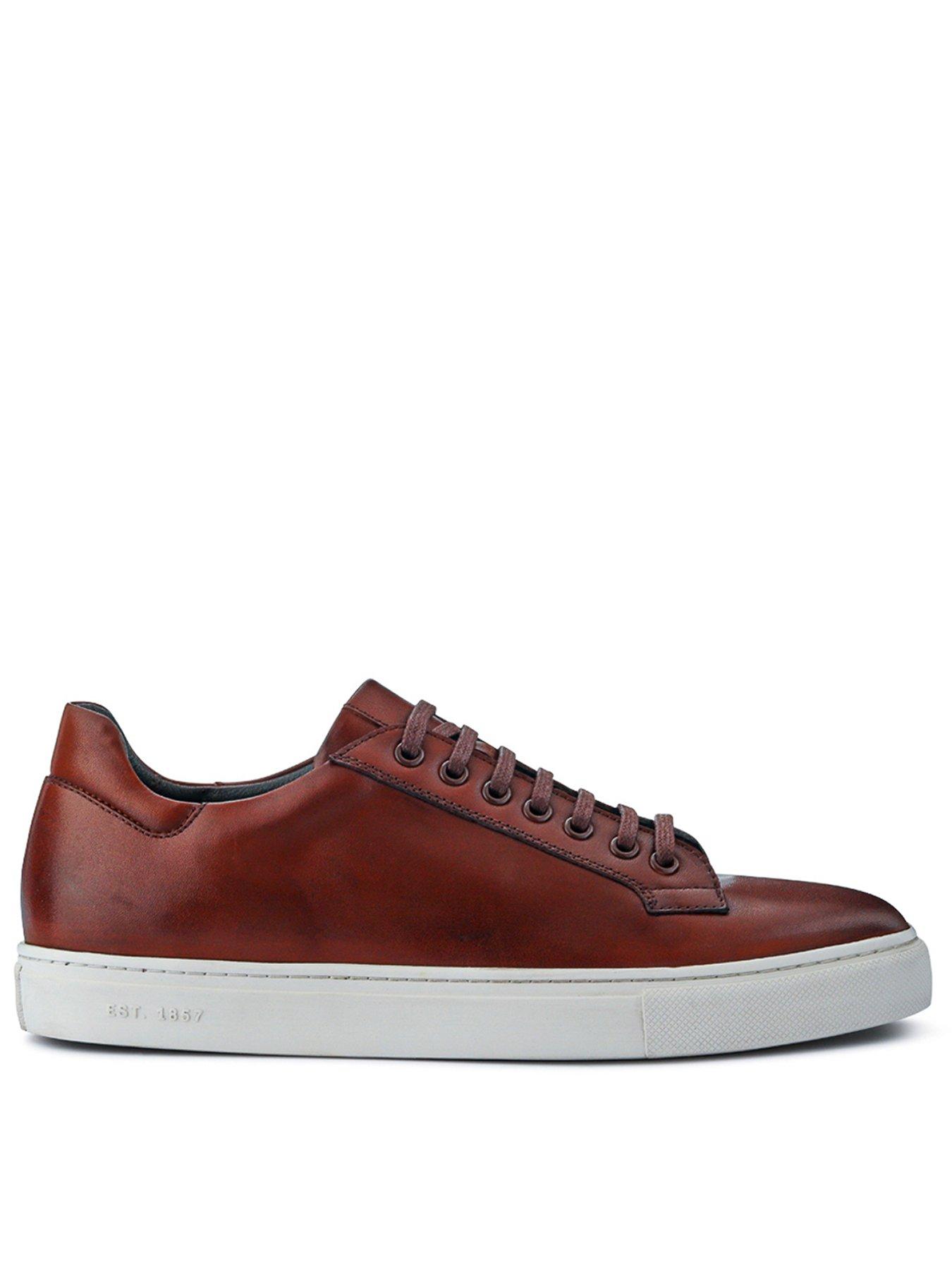 Jones Bootmaker Simon Cupsole Trainer - Cognac Leather