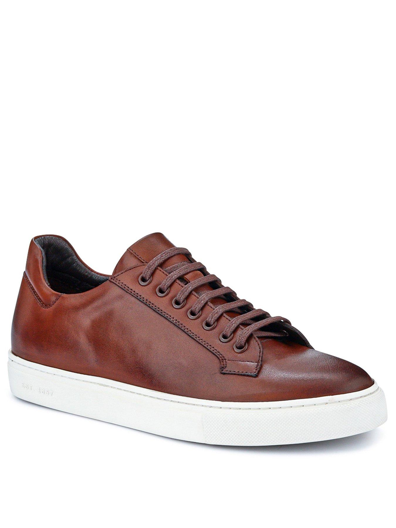 Image 2 of 5 of Jones Bootmaker Simon Cupsole Trainer - Cognac Leather