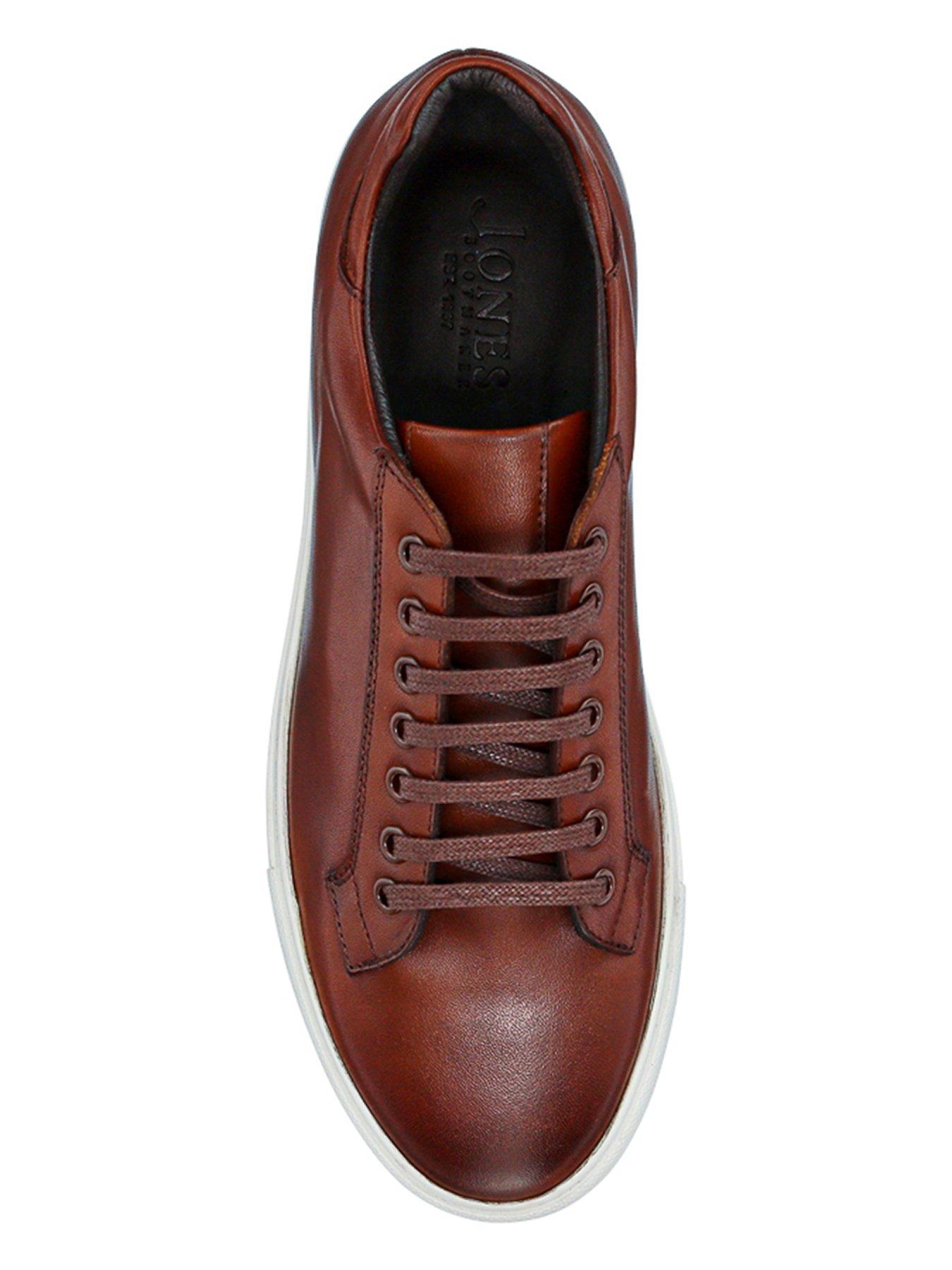 Image 4 of 5 of Jones Bootmaker Simon Cupsole Trainer - Cognac Leather