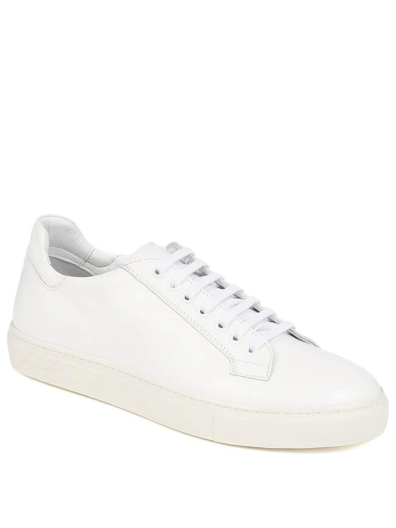 Image 2 of 5 of Jones Bootmaker Simon Cupsole Trainer - White Leather