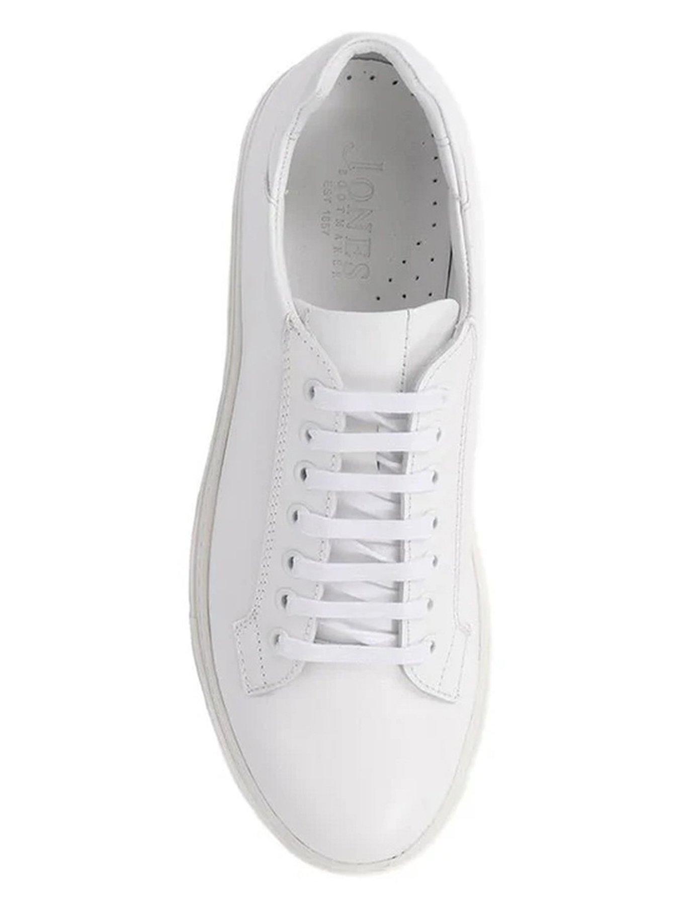 Image 4 of 5 of Jones Bootmaker Simon Cupsole Trainer - White Leather