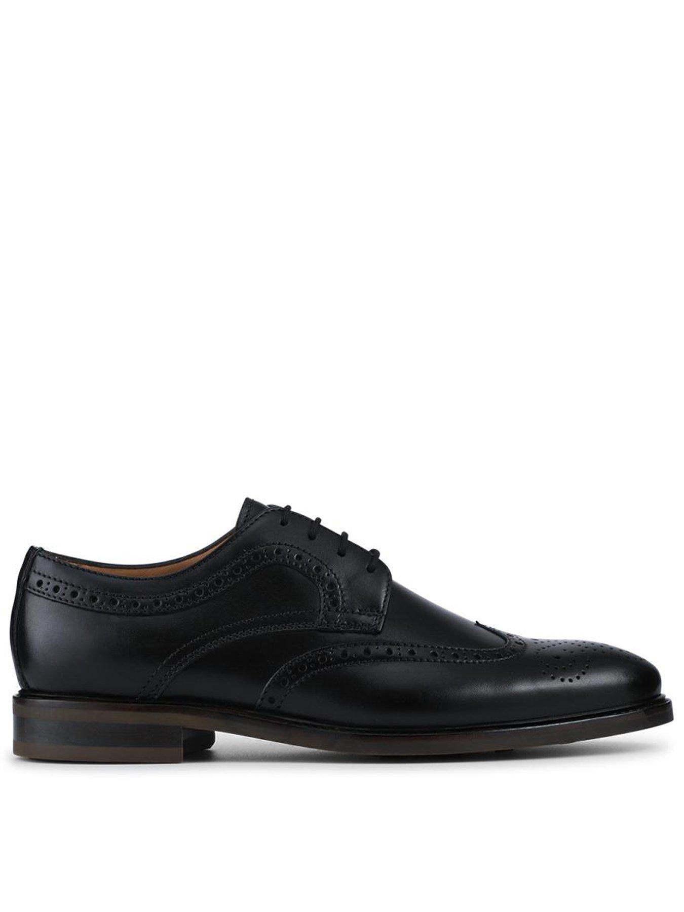 Jones Bootmaker Longwood Lace Up Shoes - Black Leather