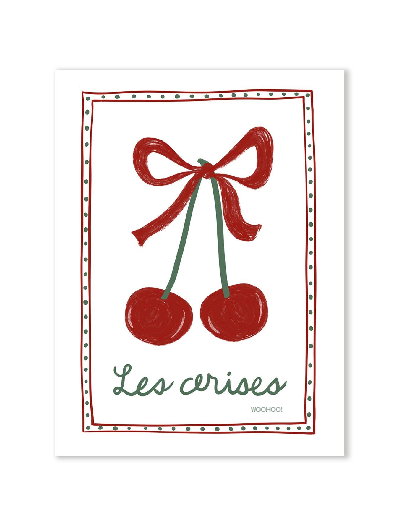 Image 2 of 2 of The Art Group MANDI WELTON - WOO HOO PRINTS (LES CERISES) 30X40