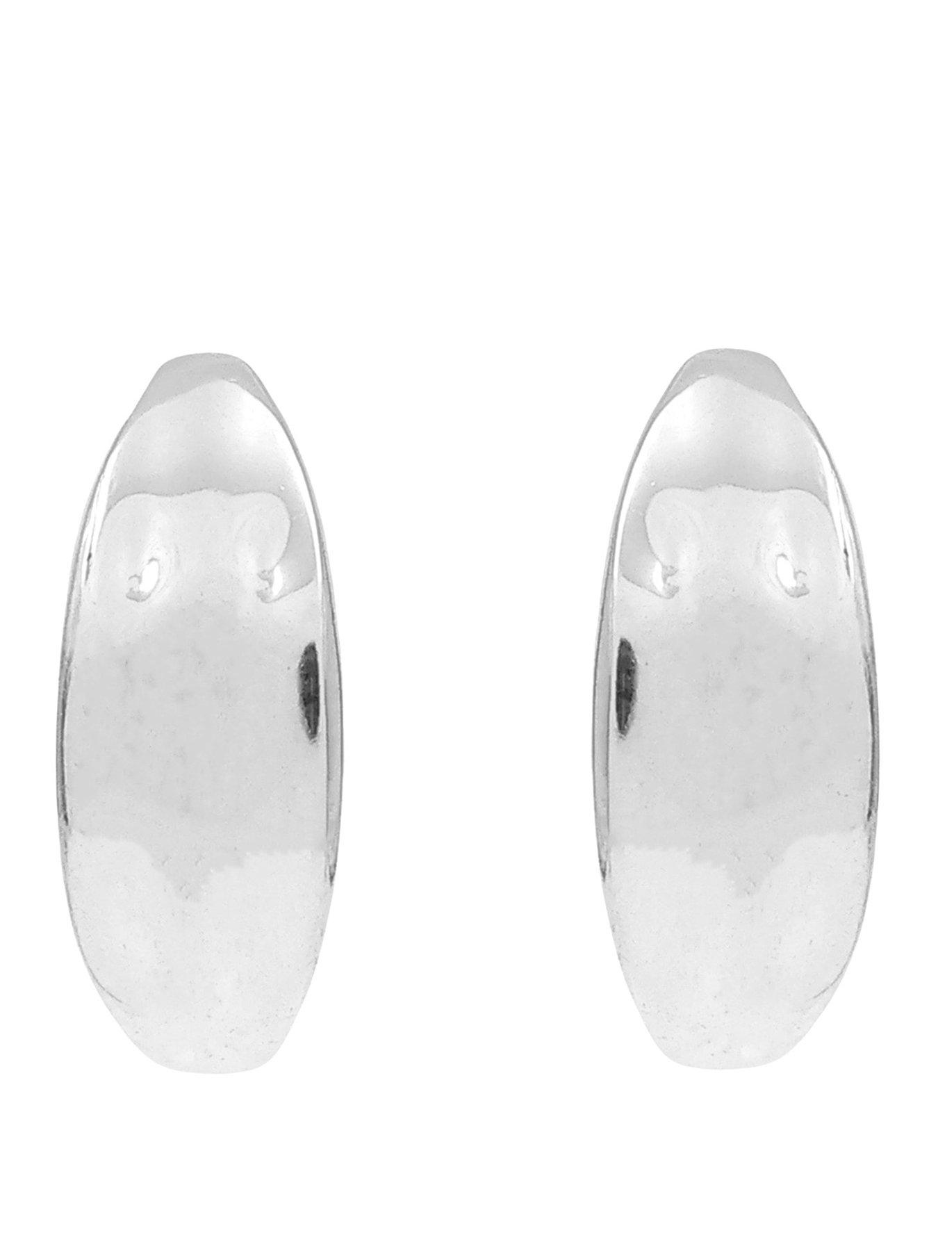 The Edit Hs Molten Sterling Moulded Chunky Hoop Earrings - Silver