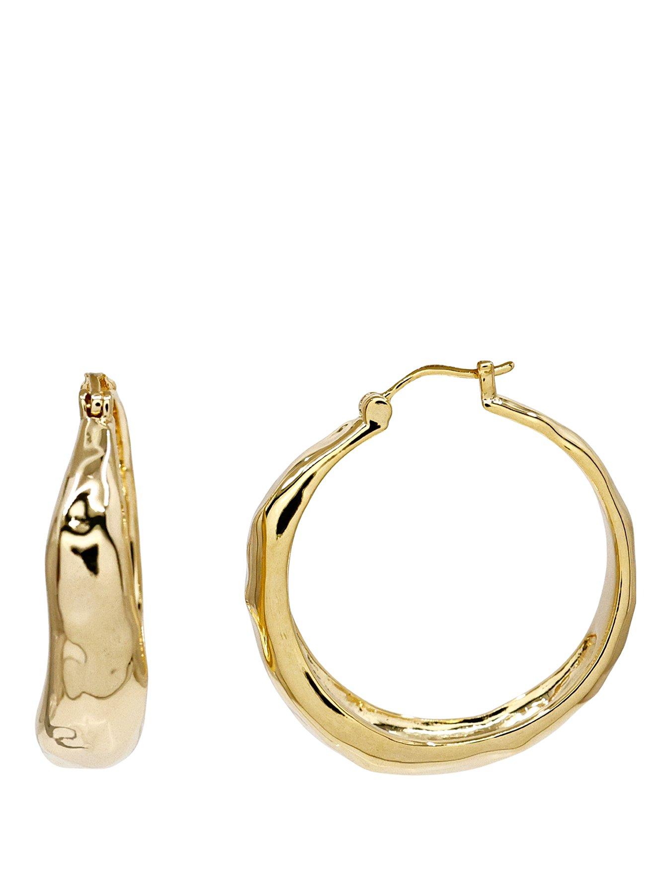 The Edit HS Edit MOLTEN 18ct Yellow Gold Plated Large Moulded Chunky Hoop Earrings
