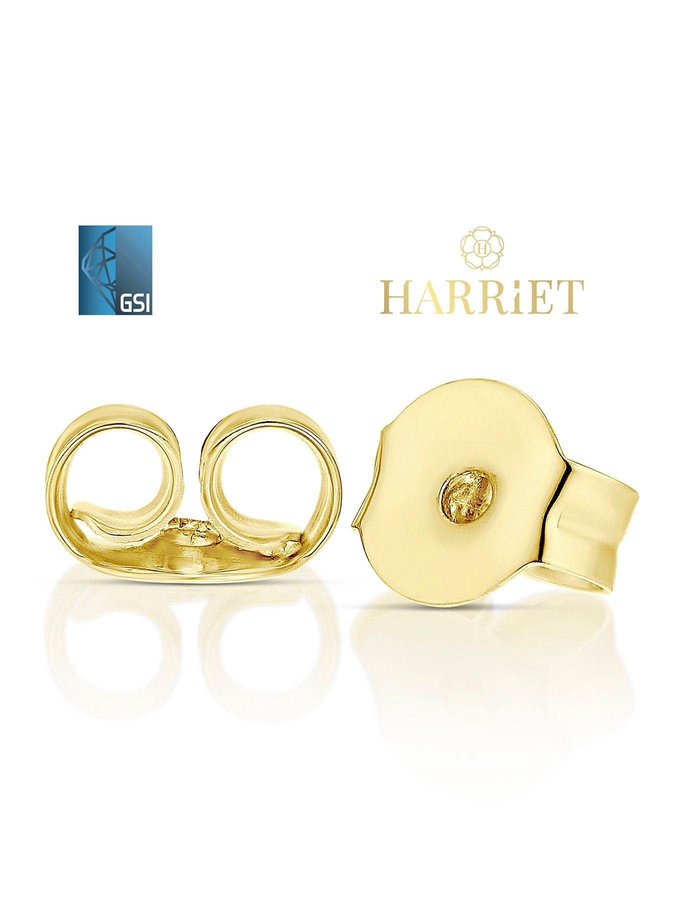 Image 2 of 6 of Harriet Sterling Silver &amp; 18Ct Plated Vermeil 1Ct Lab-Grown Diamond Graduate Dew Drop Stud Earrings - Gold