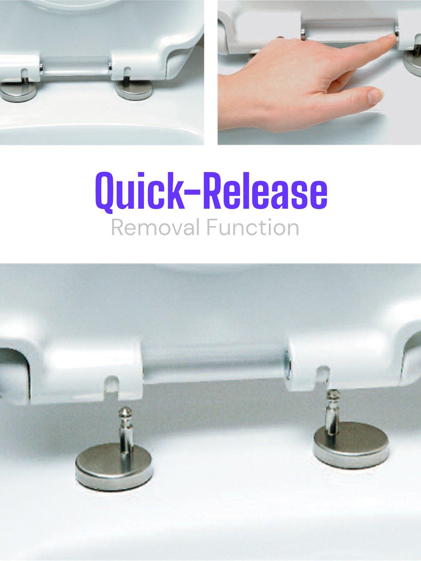 Image 2 of 6 of Showerdrape Malaga Square Soft Close Quick Release Adjustable Toilet Seat