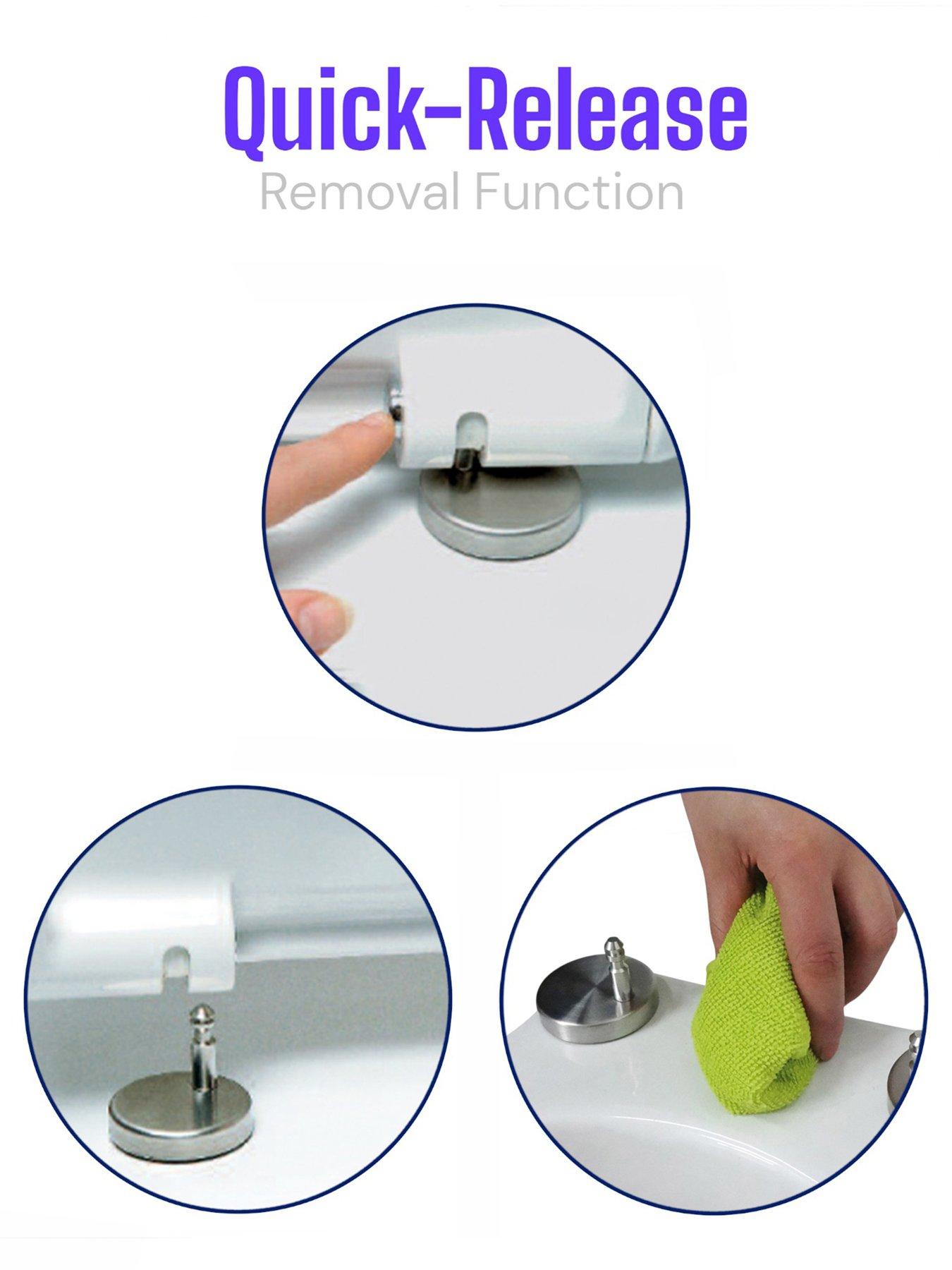 Image 4 of 6 of Showerdrape Malaga Square Soft Close Quick Release Adjustable Toilet Seat