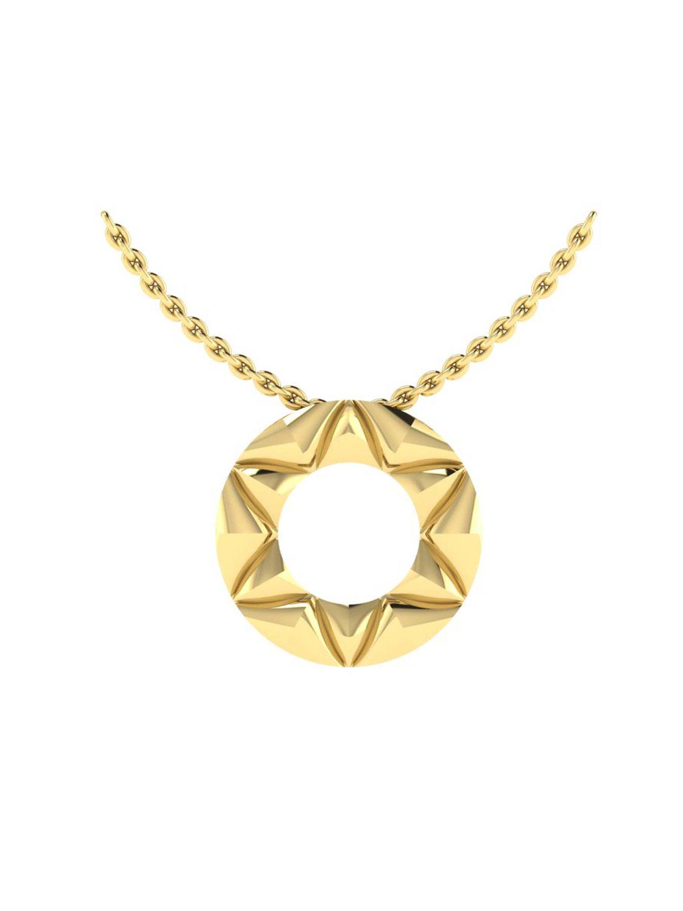 Image 3 of 6 of Kleora KLEORA PYRAMID Modern Electrum Pyramid Circle Pendant
