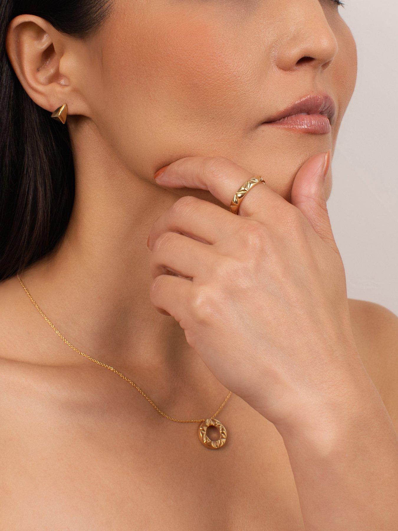 Image 4 of 6 of Kleora KLEORA PYRAMID Modern Electrum Pyramid Circle Pendant