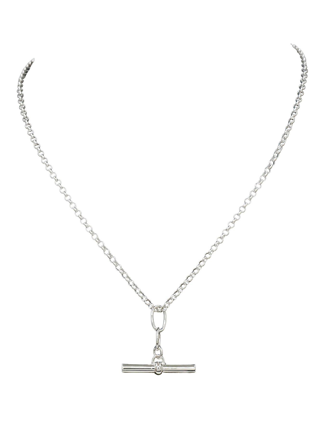 The Edit HS Edit T-BAR Sterling Silver Medium T-Bar Necklace