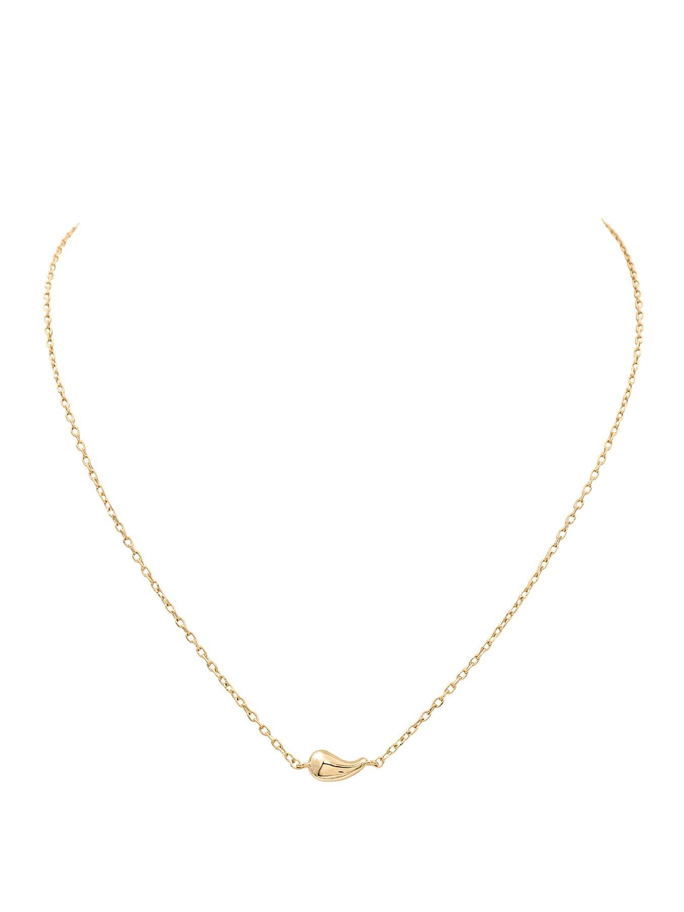 The Edit HS Edit TEARDROP 18ct Yellow Gold Plated Sterling Silver Teardrop Pendant Necklace