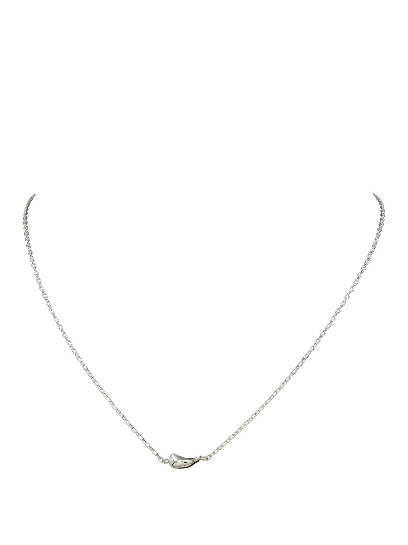 The Edit HS Teardrop Sterling Teardrop Pendant Necklace - Silver