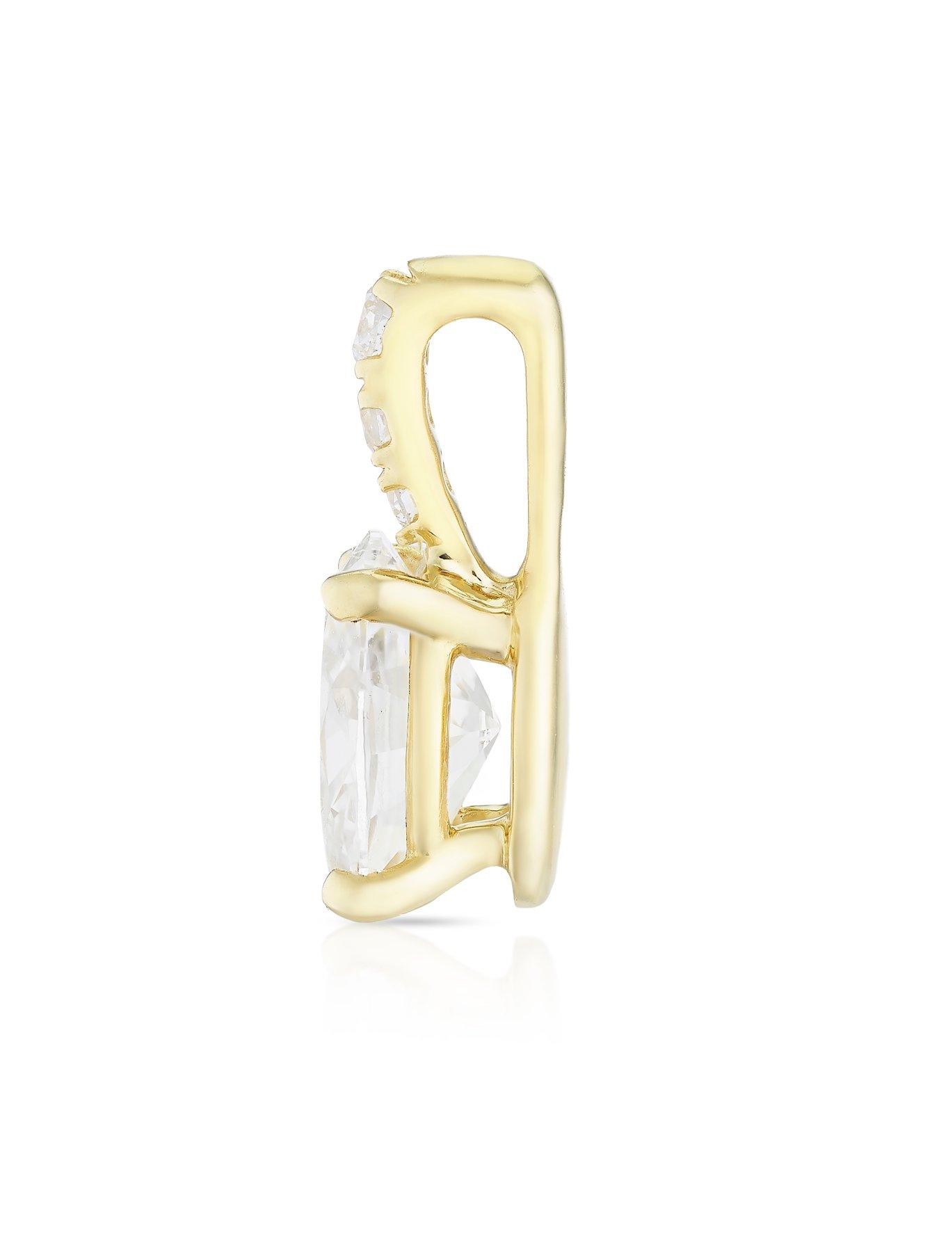 Image 5 of 7 of Harriet 9Ct Yellow 0.50Ct Lab-Grown Diamond Oval Pendant Necklace - Gold