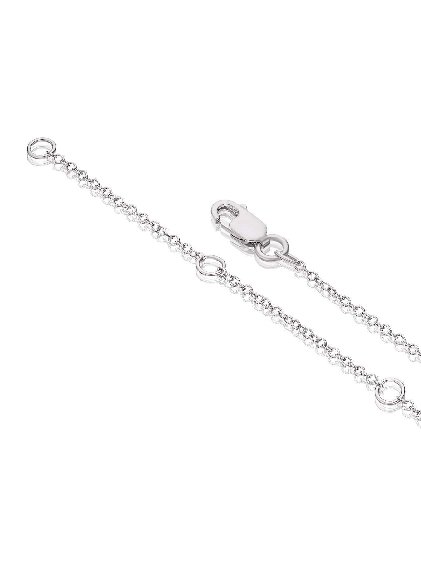 Image 3 of 3 of Ernest Jones Sterling Cubic Zirconia Eternity Symbol Necklace - Silver