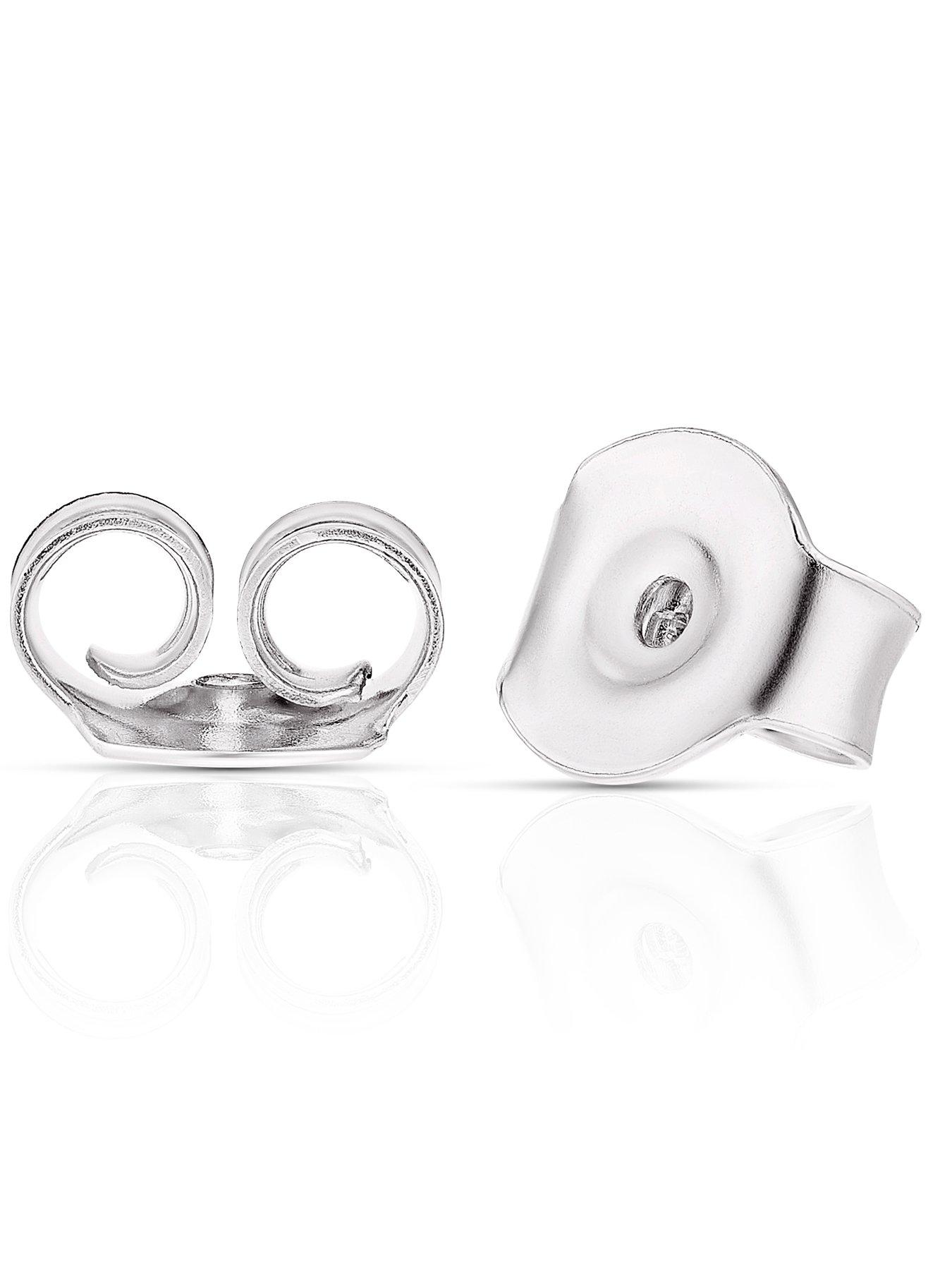 Image 2 of 2 of H. Samuel 9ct White Gold Cubic Zirconia Single Stud Earring - Silver