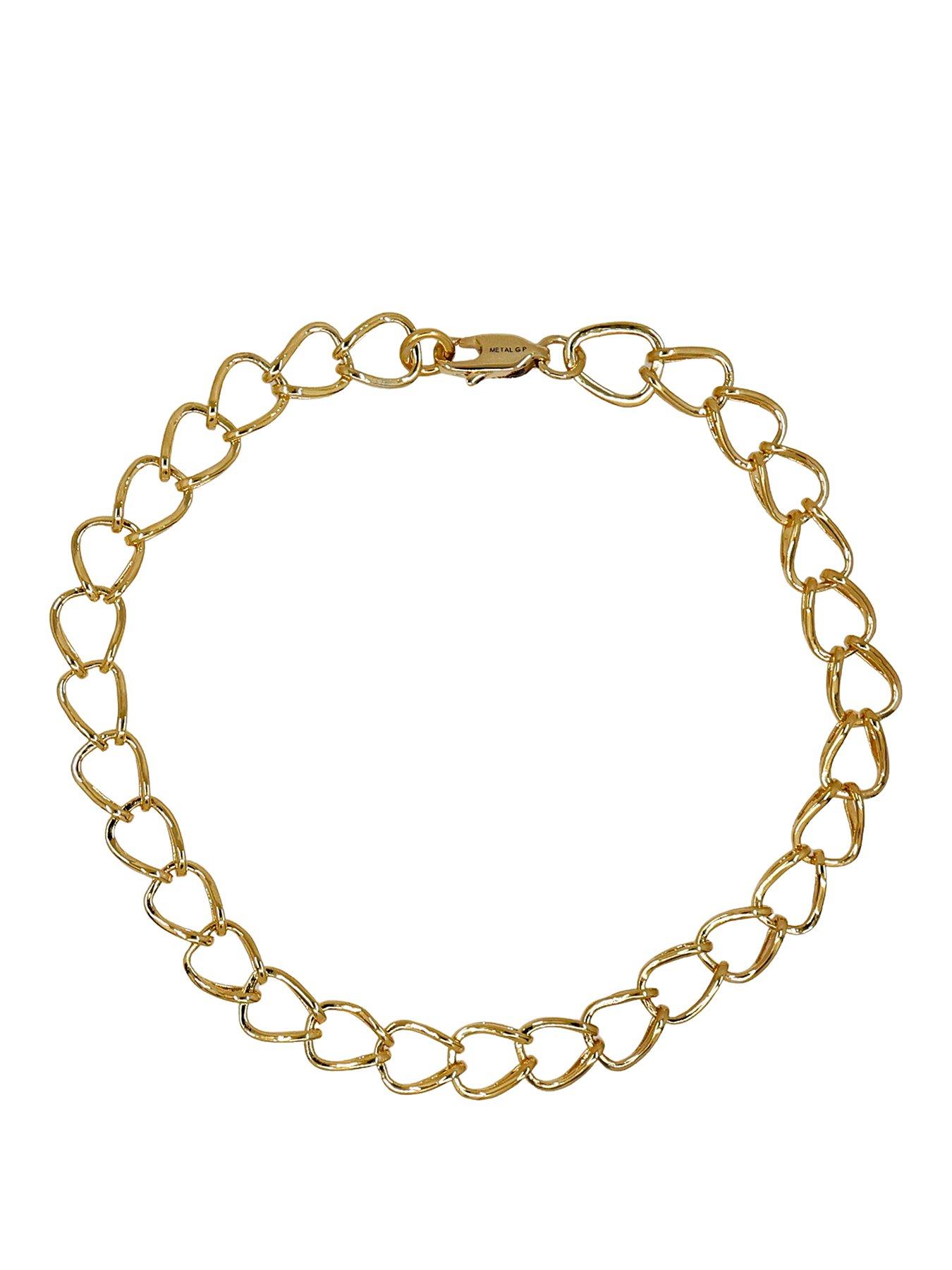 The Edit HS Edit CHAINS 18ct Yellow Gold Plated Plain Large Link Chain Bracelet